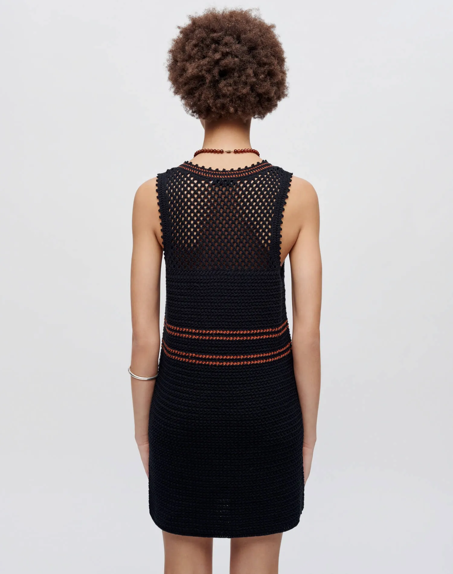 Crochet Mesh Dress - Black Combo sold by Re/Done product image thumbnail 5