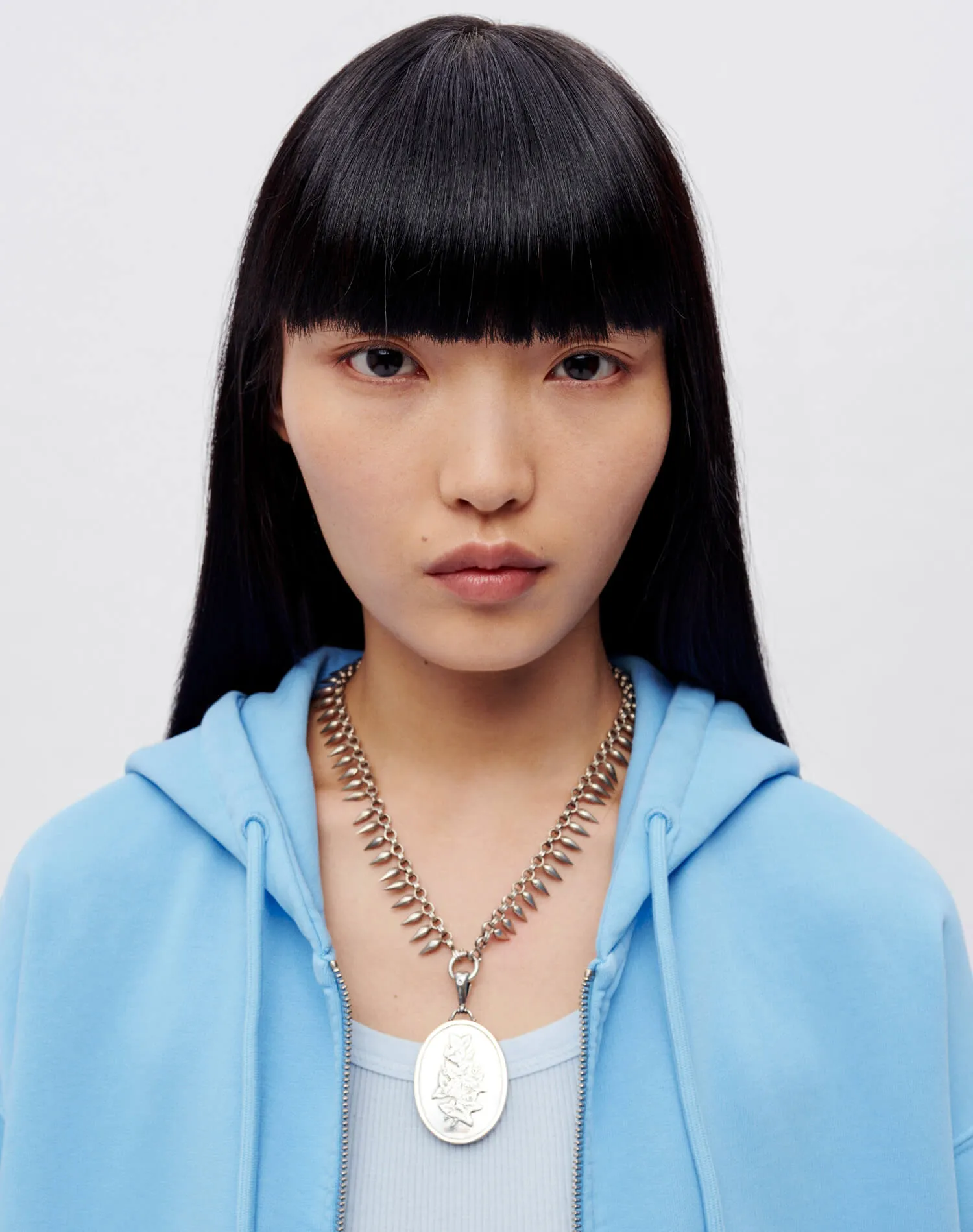 Hanes Relaxed Zip Hoodie - Carolina Blue sold by Re/Done product image thumbnail 3