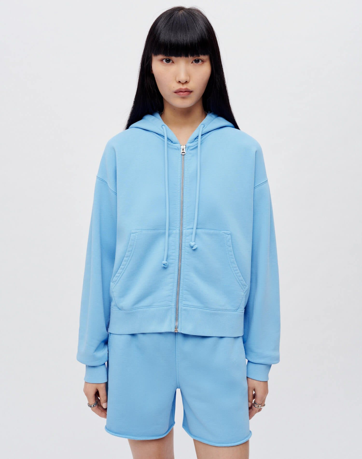 Relaxed Zip Hoodie - Carolina Blue sold by Re/Done product image thumbnail 2