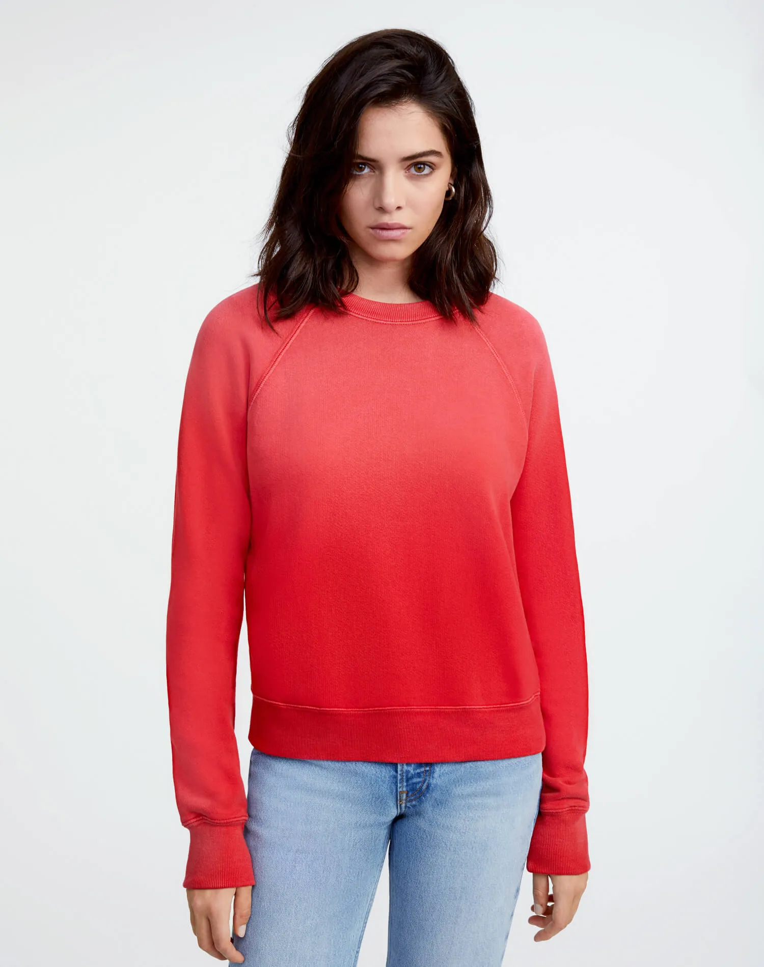 Classic Raglan Crewneck - Faded Crimson sold by Re/Done product image thumbnail 3