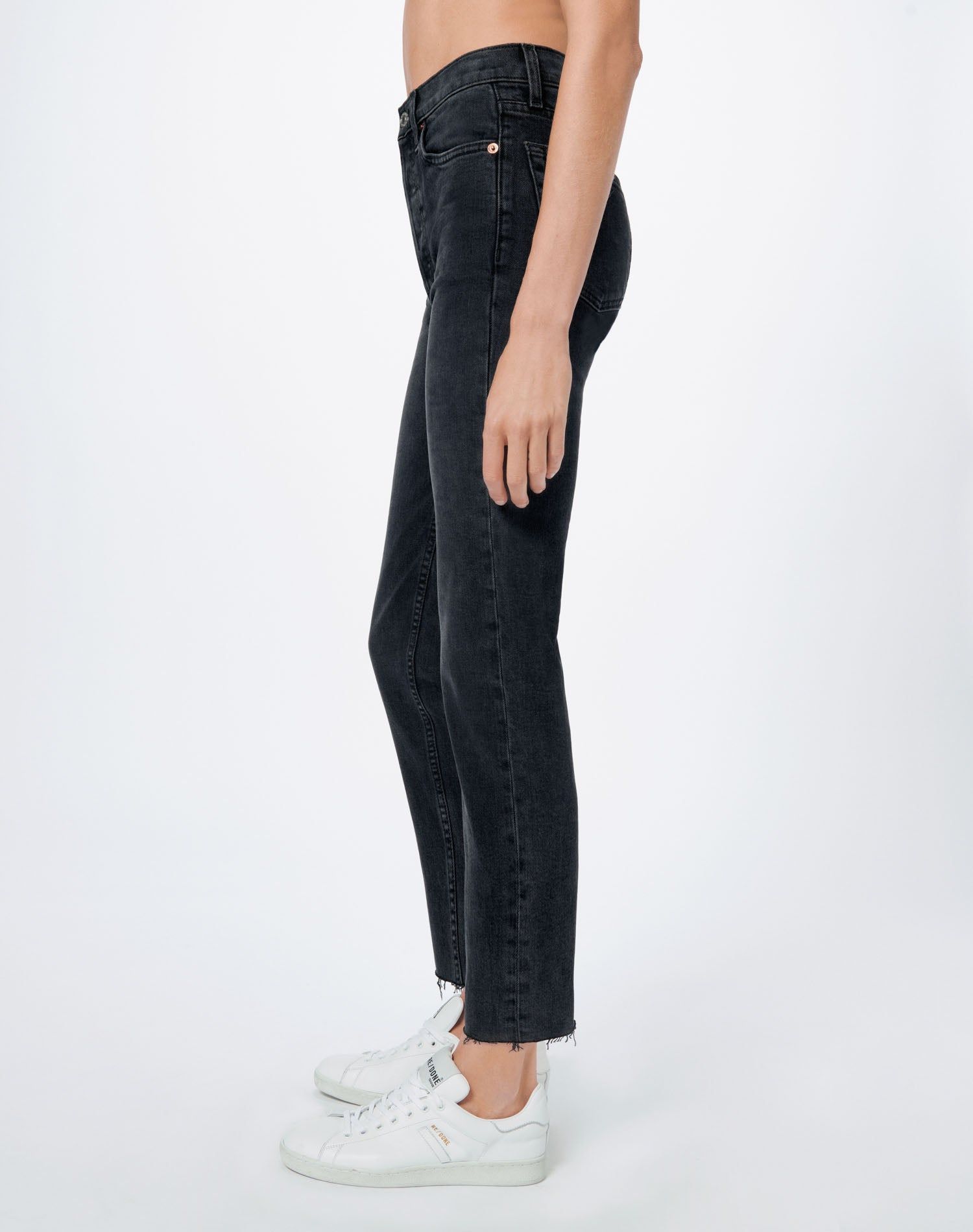 Comfort Stretch High Rise Stove Pipe - Faded Black 85 sold by Re/Done product image thumbnail 4