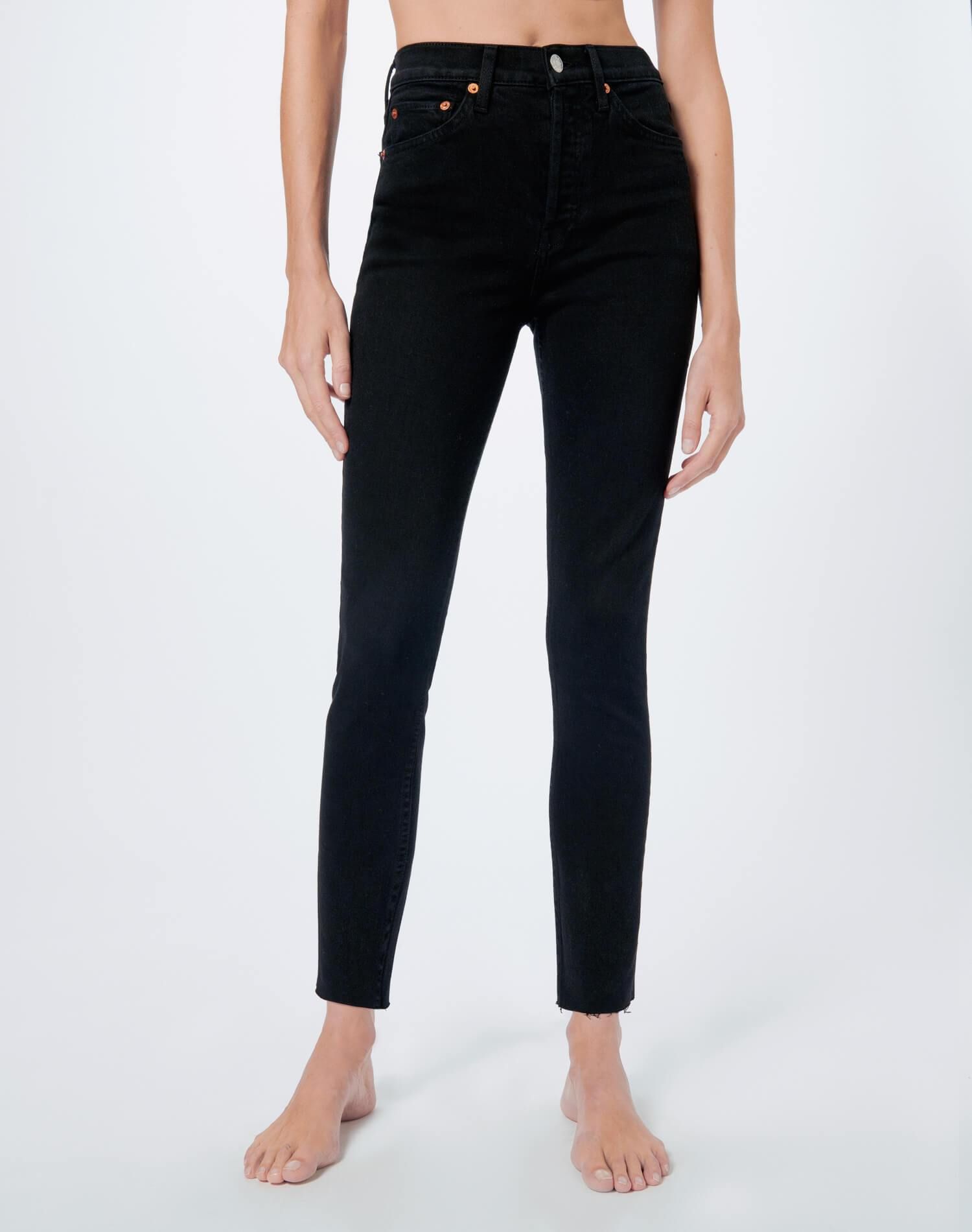 Comfort Stretch High Rise Ankle Crop - Black sold by Re/Done product image thumbnail 4