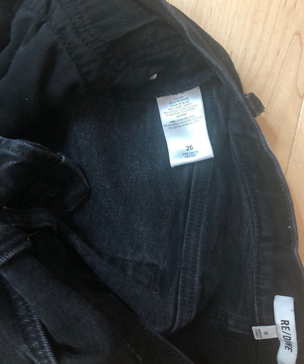 Comfort Stretch High Rise Ankle Crop - Black sold by Re/Done product image thumbnail 3