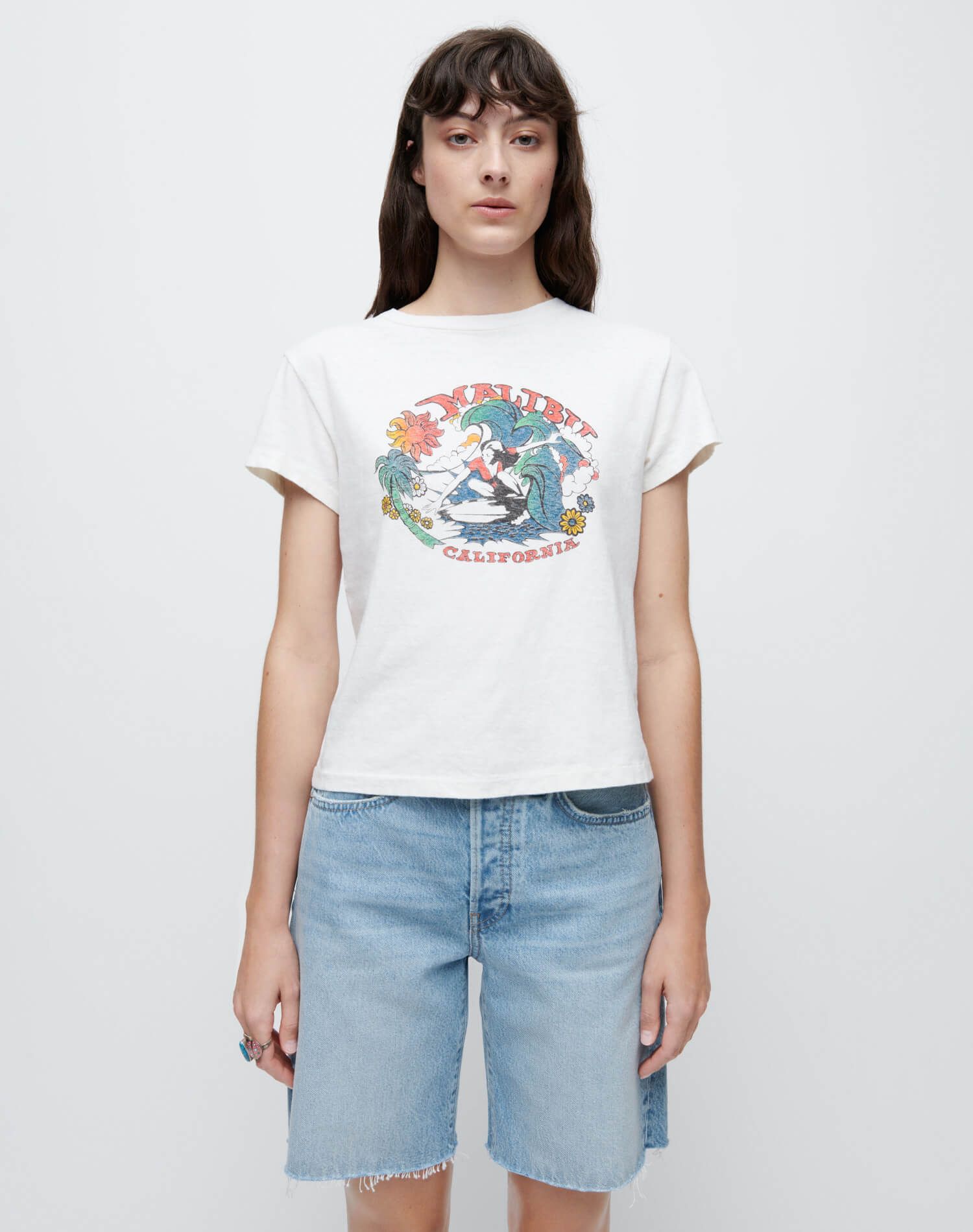 Classic "Malibu" Tee - Vintage White sold by Re/Done