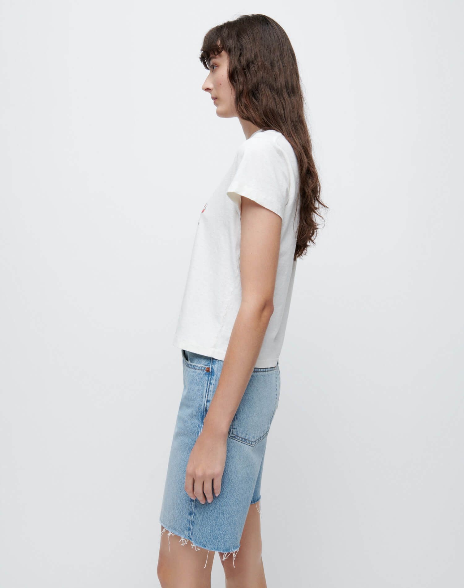 Classic "Malibu" Tee - Vintage White sold by Re/Done product image thumbnail 4