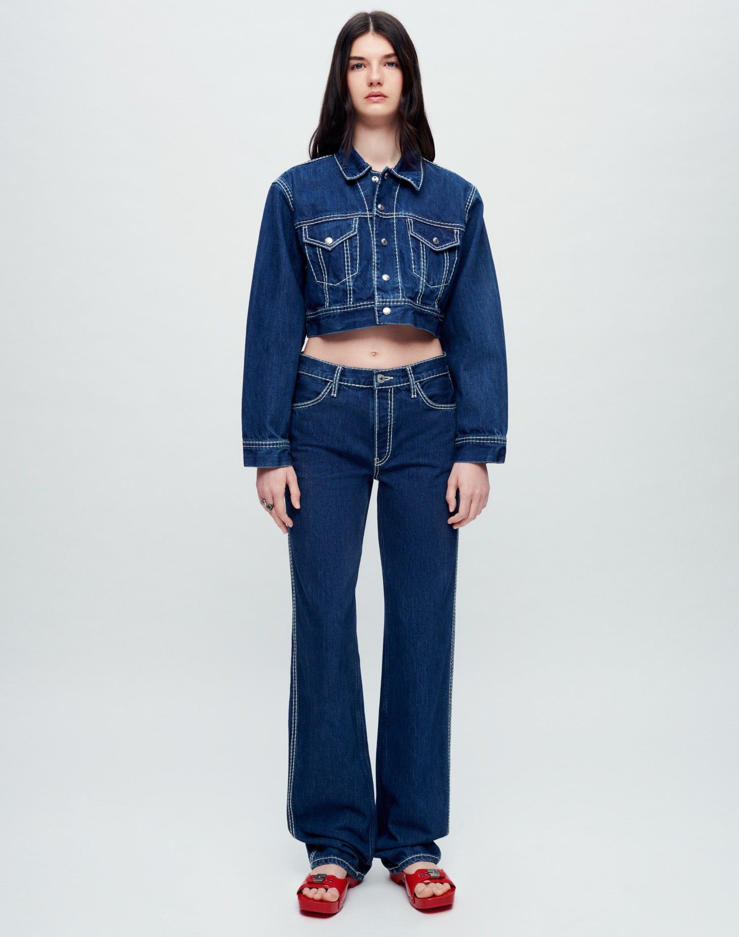 Loose Long - Chunky Stitch with Indigo sold by Re/Done