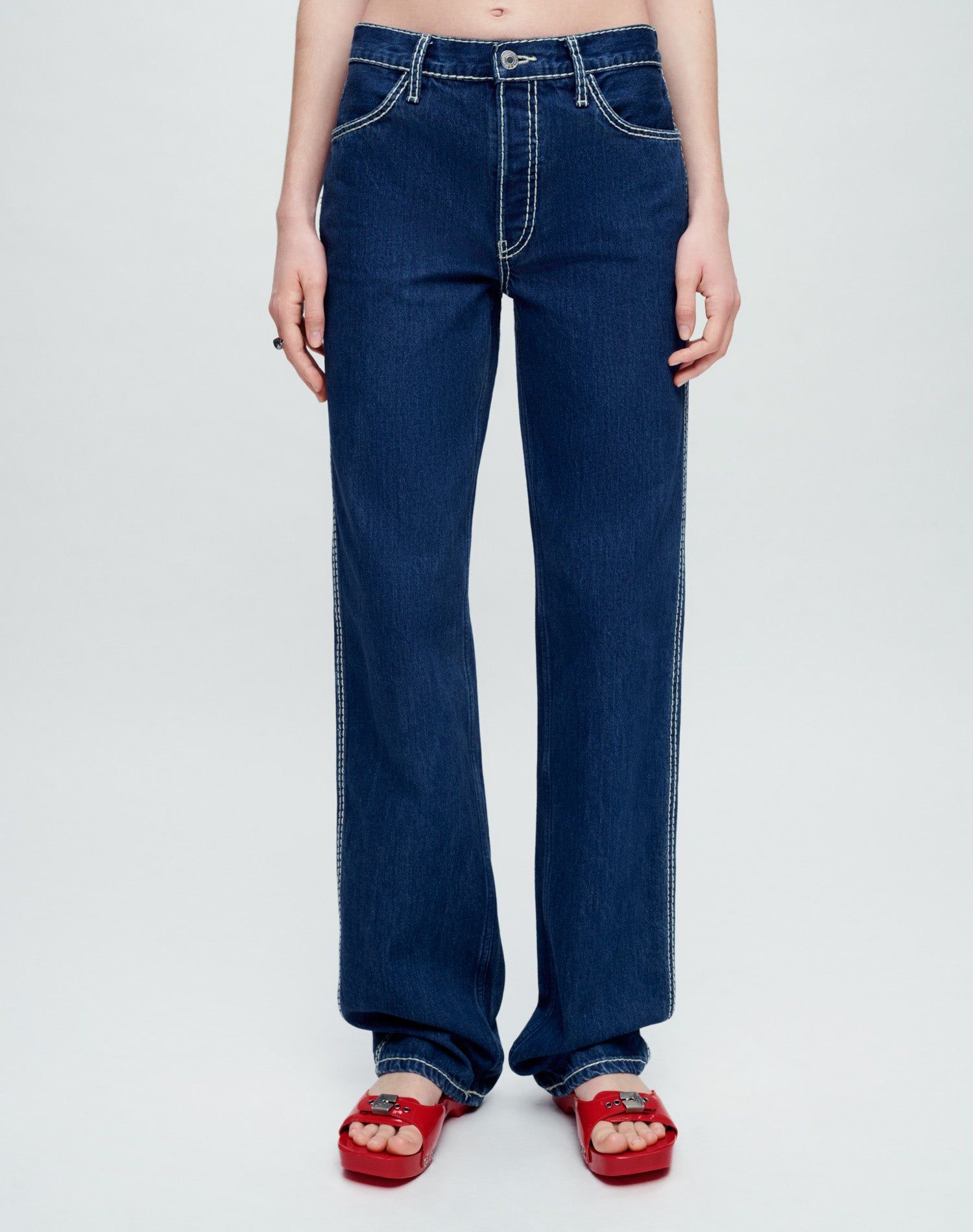 Loose Long - Chunky Stitch with Indigo sold by Re/Done product image thumbnail 2