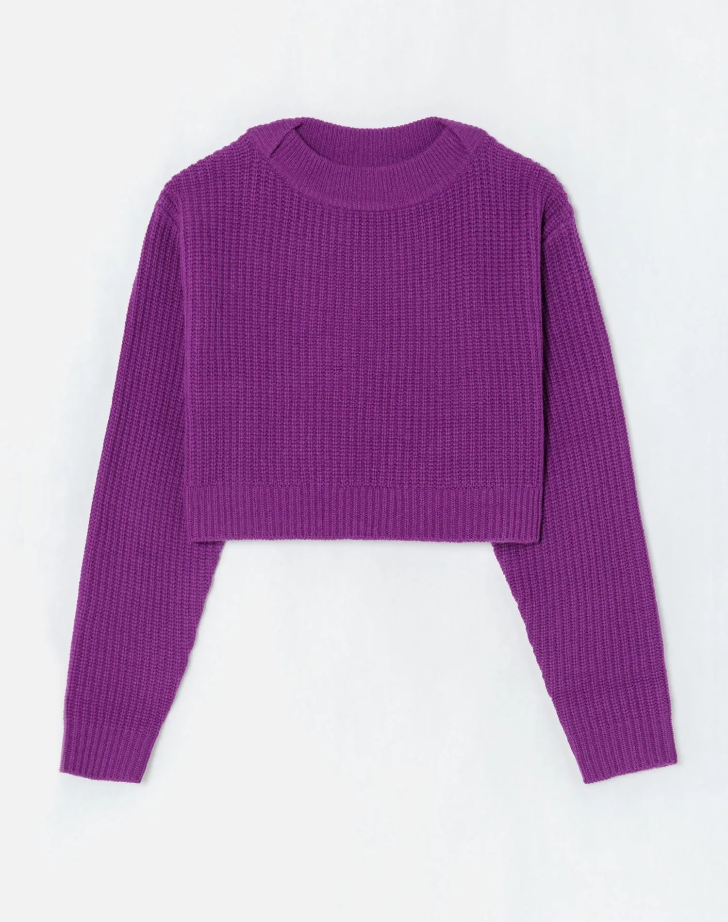 Cropped Boatneck Pullover - Purple sold by Re/Done