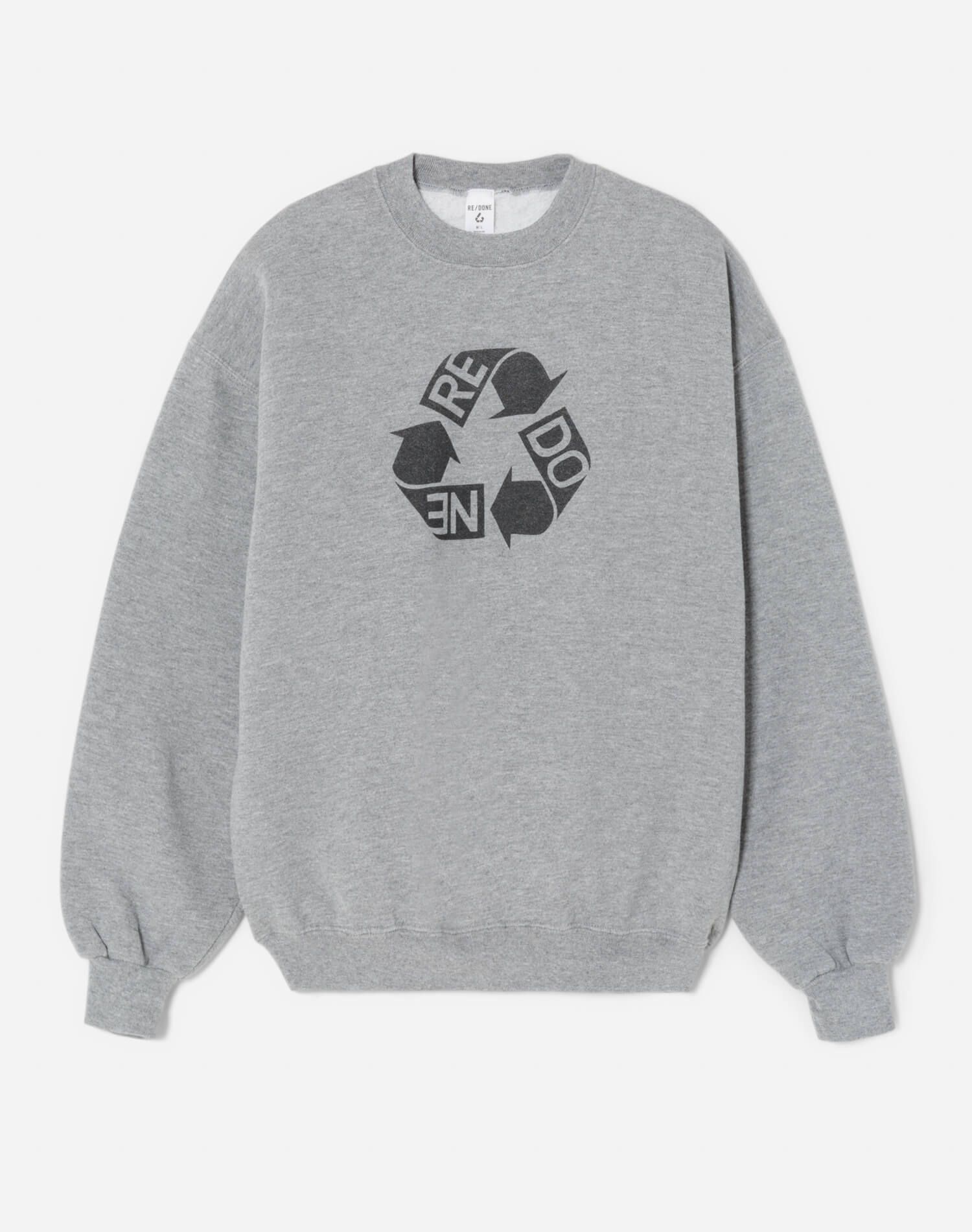 Upcycled "RE/DONE Recycle" Sweatshirt - Grey sold by Re/Done