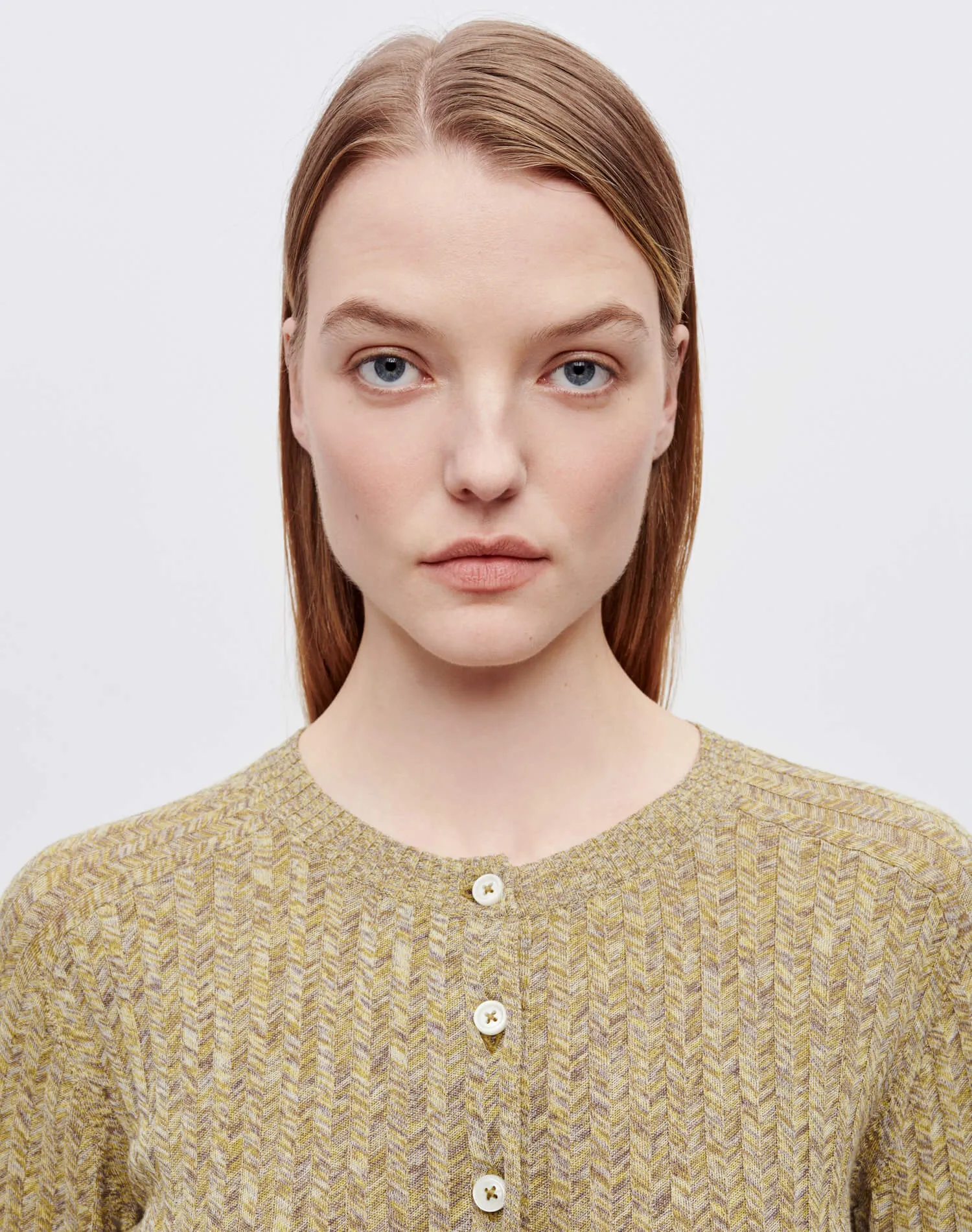 Chevron Rib Cardi - Pear sold by Re/Done product image thumbnail 3