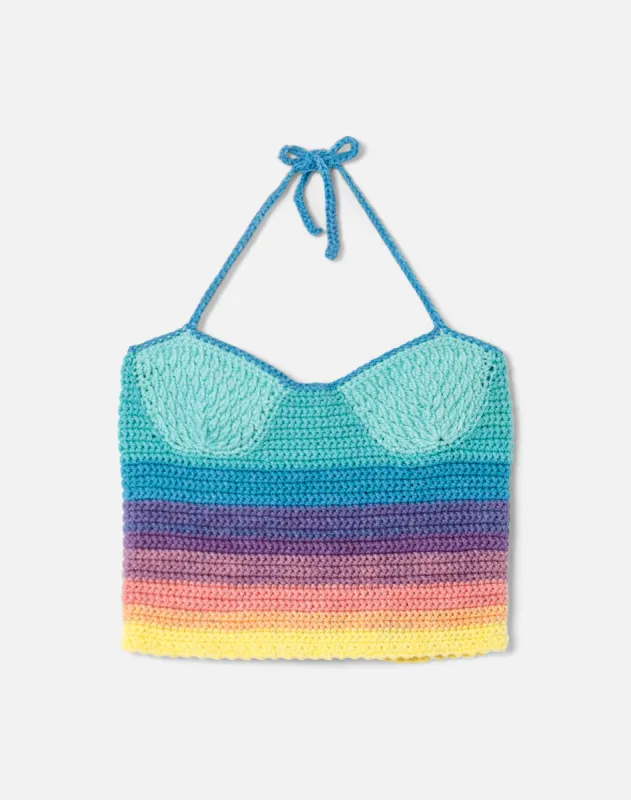 70s Crochet Halter Top made by Re/Done