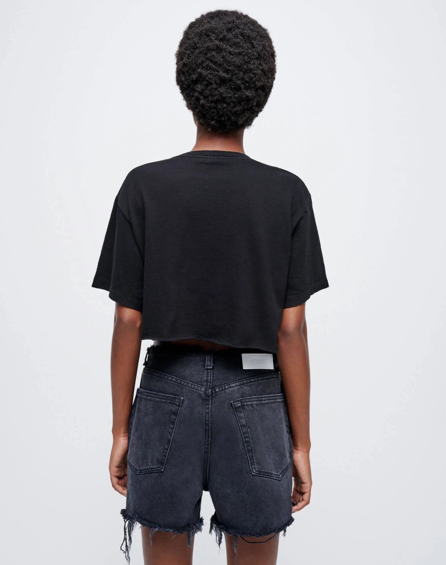Cropped Loose Tee - Black sold by Re/Done product image thumbnail 7