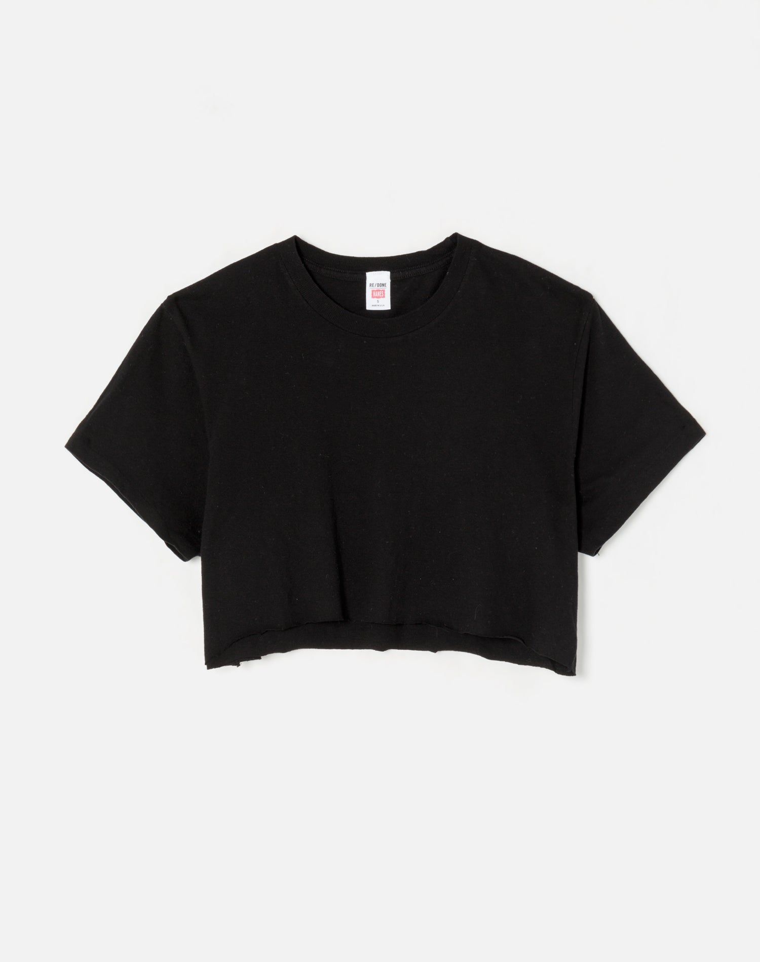 Cropped Loose Tee - Black sold by Re/Done