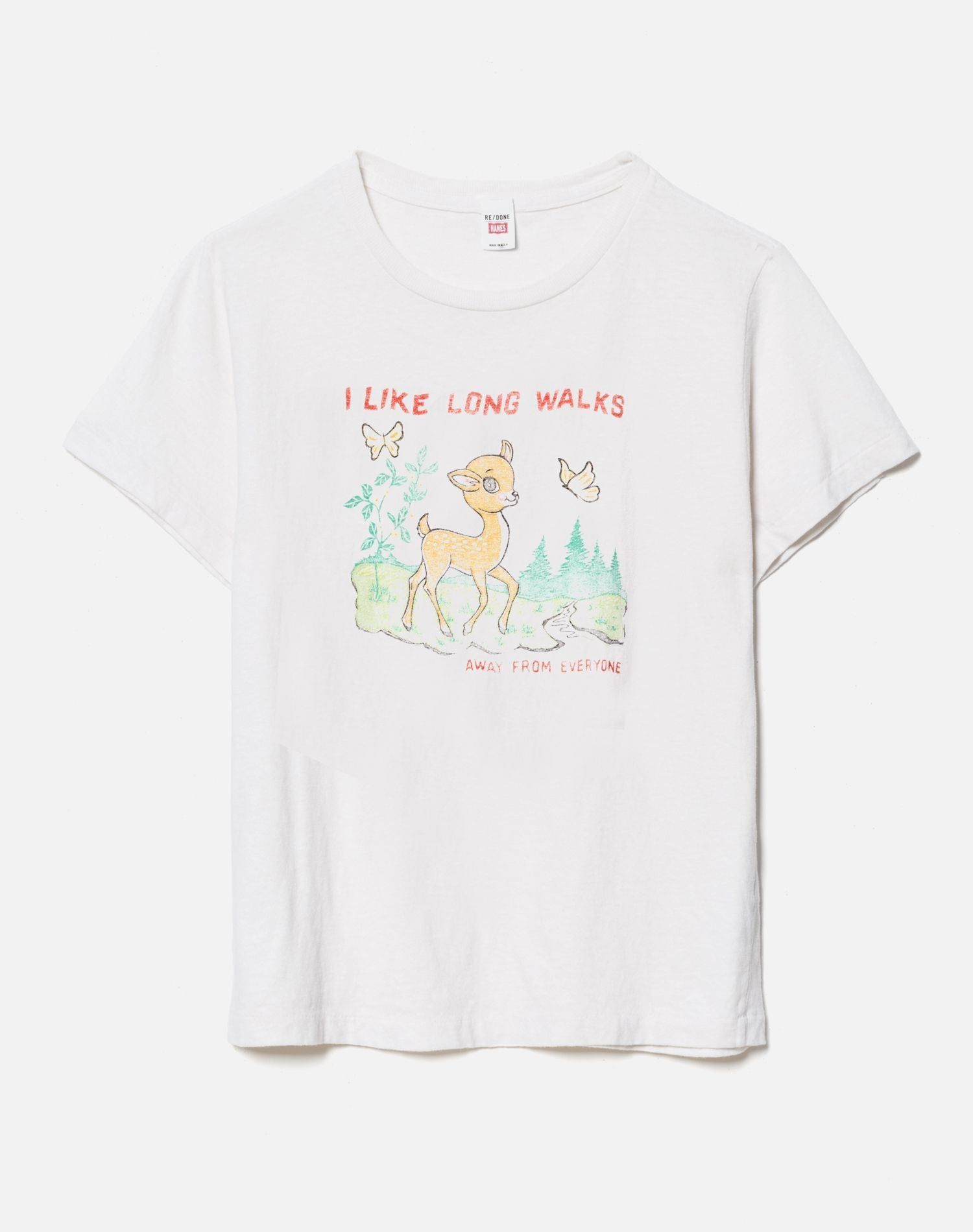 Classic "Long Walks" Tee - Vintage White sold by Re/Done