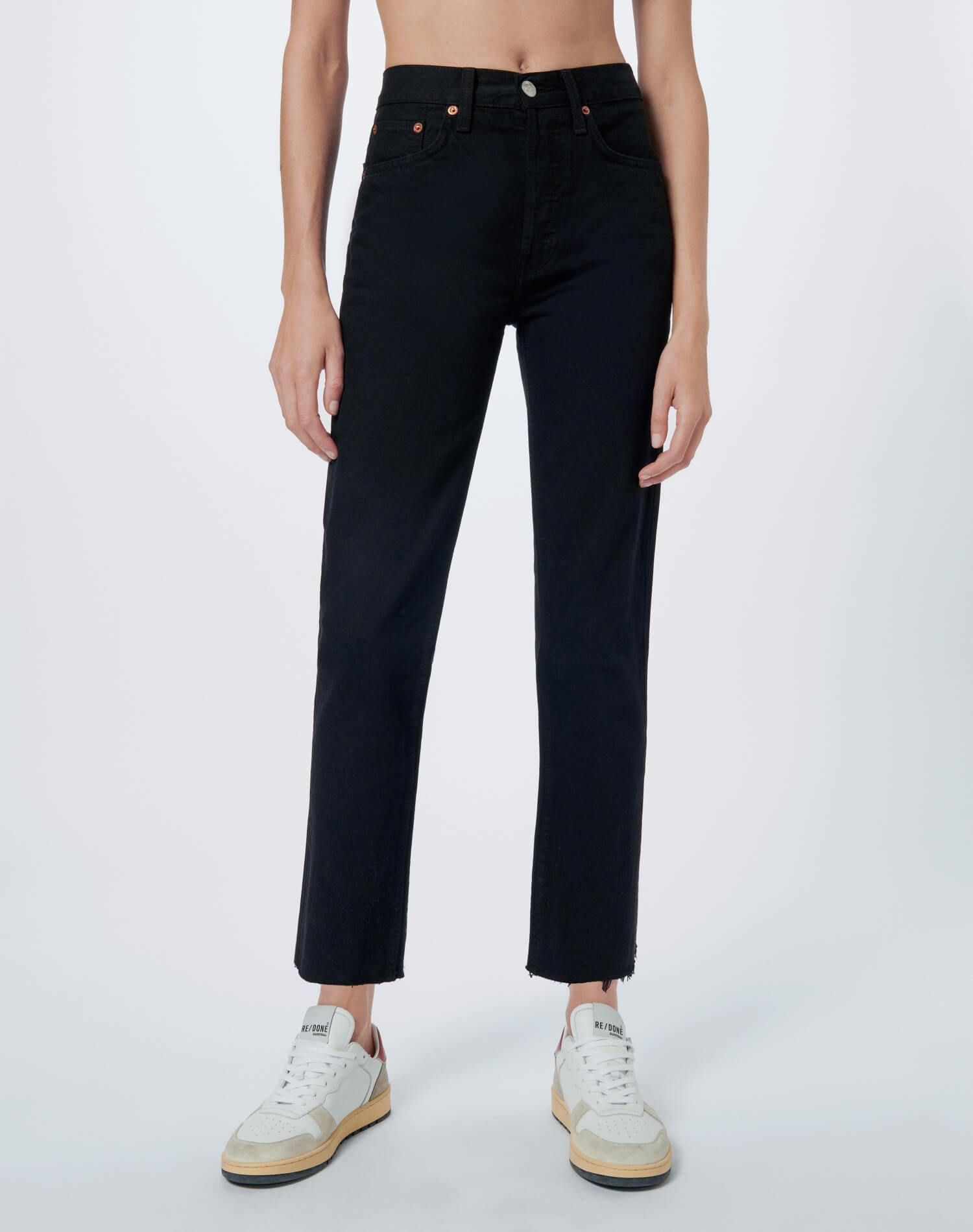 Comfort Stretch High Rise Stove Pipe - Jet Black sold by Re/Done product image thumbnail 5