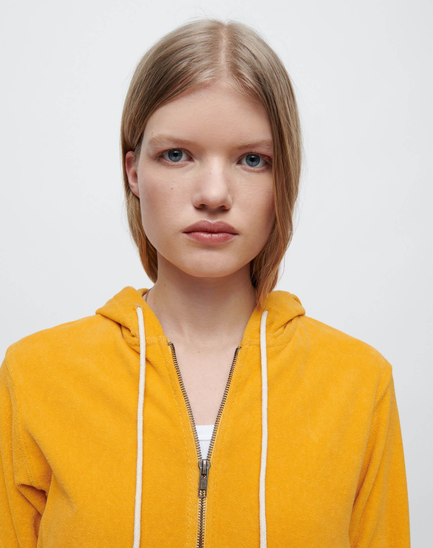 90s Zip Up Terry Hoodie - Marigold sold by Re/Done product image thumbnail 5