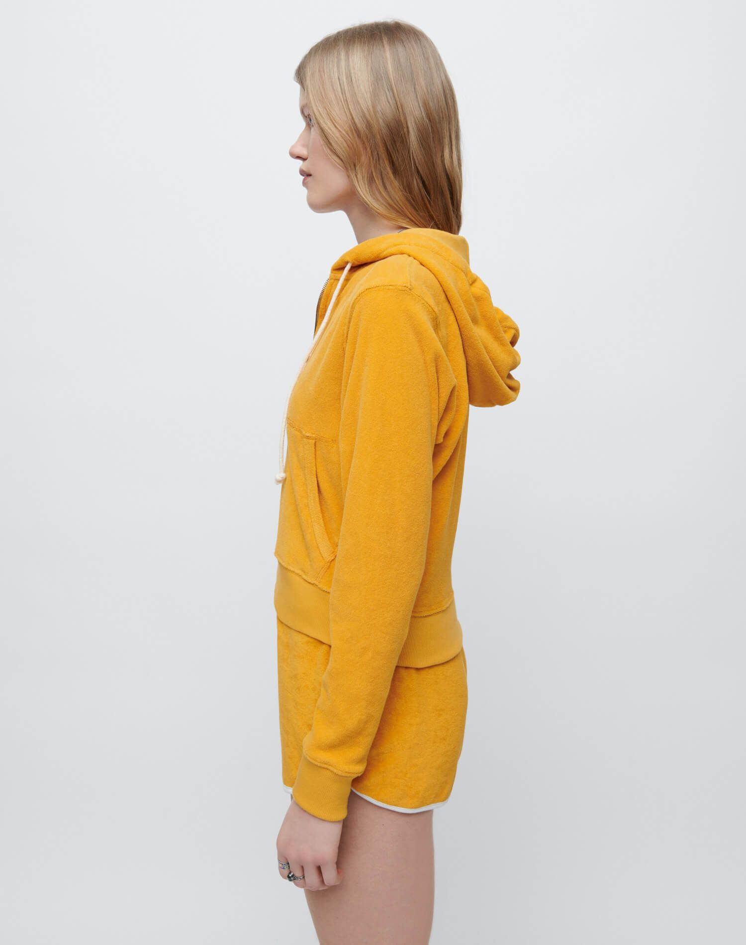 90s Zip Up Terry Hoodie - Marigold sold by Re/Done product image thumbnail 6