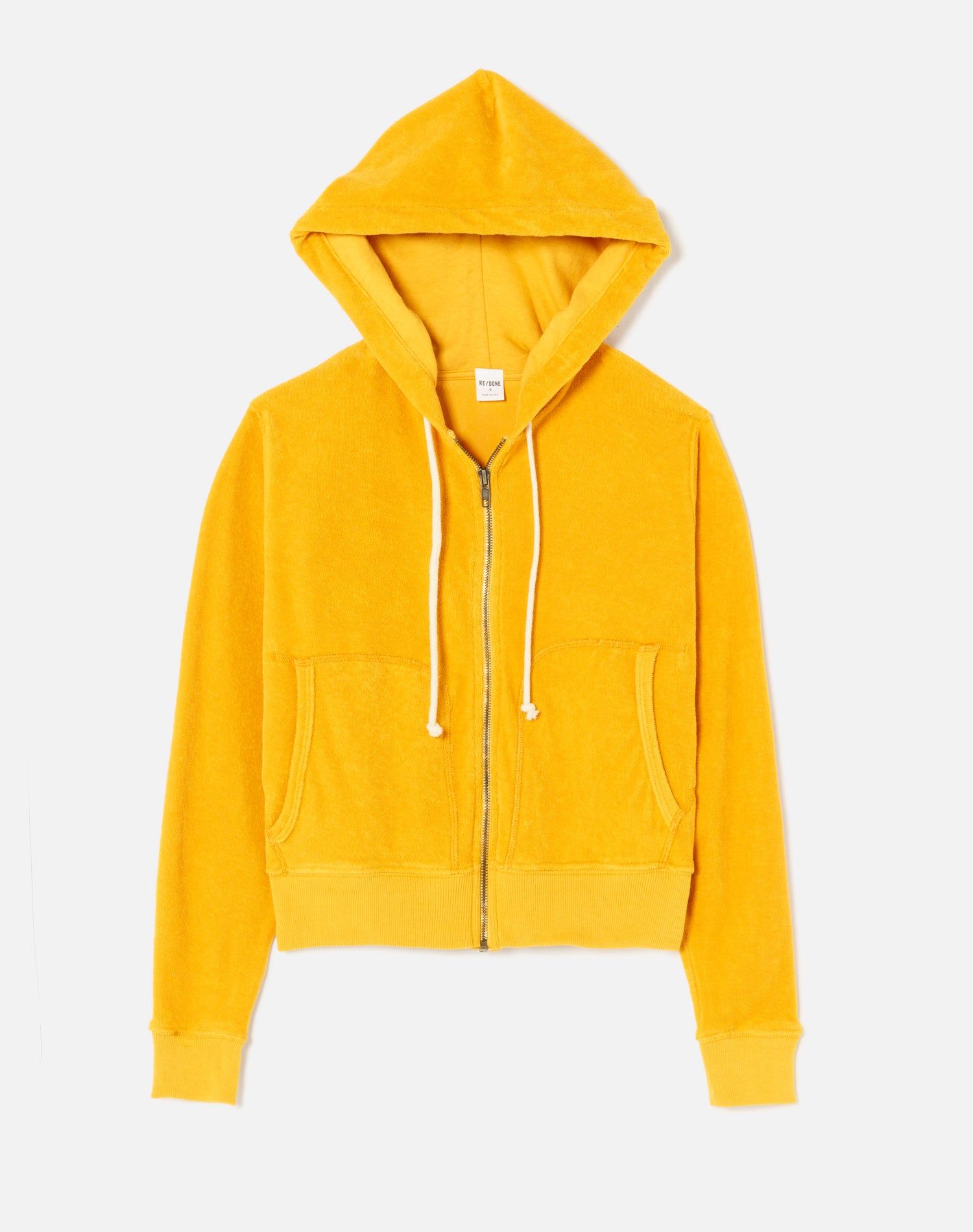 90s Zip Up Terry Hoodie - Marigold sold by Re/Done