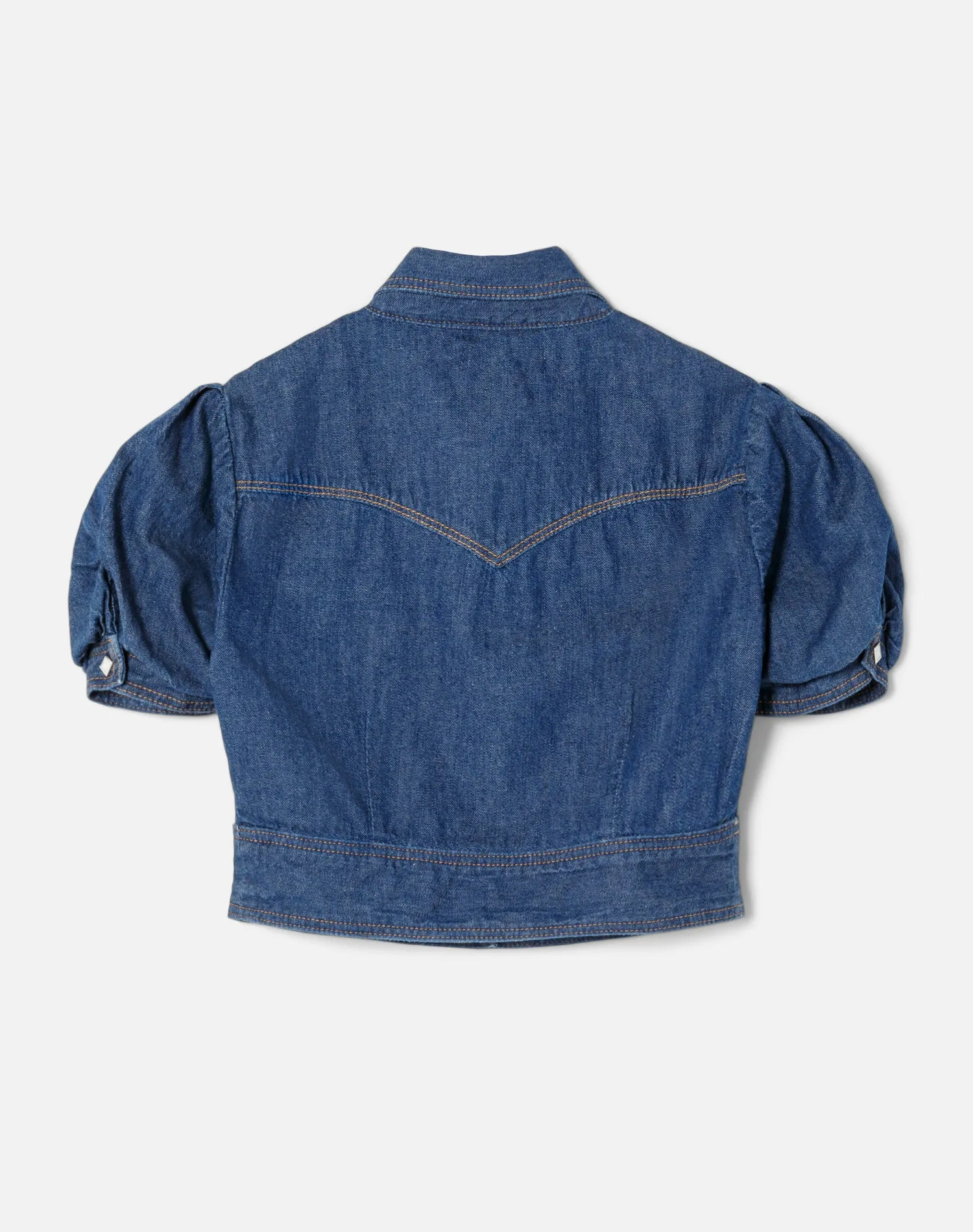 Midriff Denim Top - Rinse Wash sold by Re/Done product image thumbnail 2