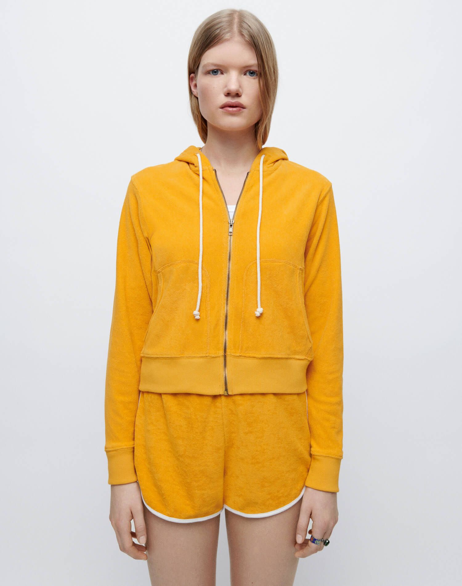 90s Zip Up Terry Hoodie - Marigold sold by Re/Done product image thumbnail 3