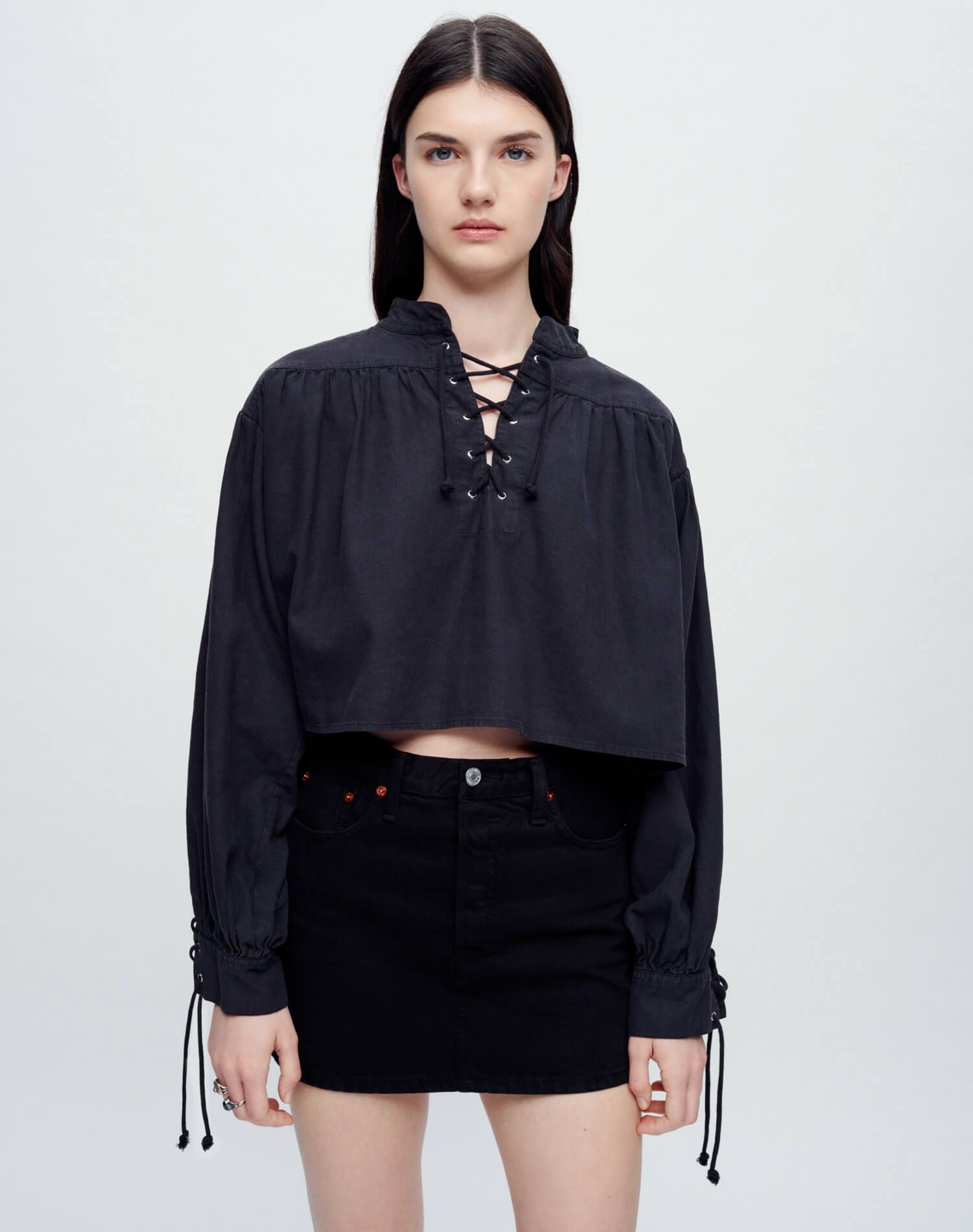 Pirate Top - Washed Black sold by Re/Done product image thumbnail 2