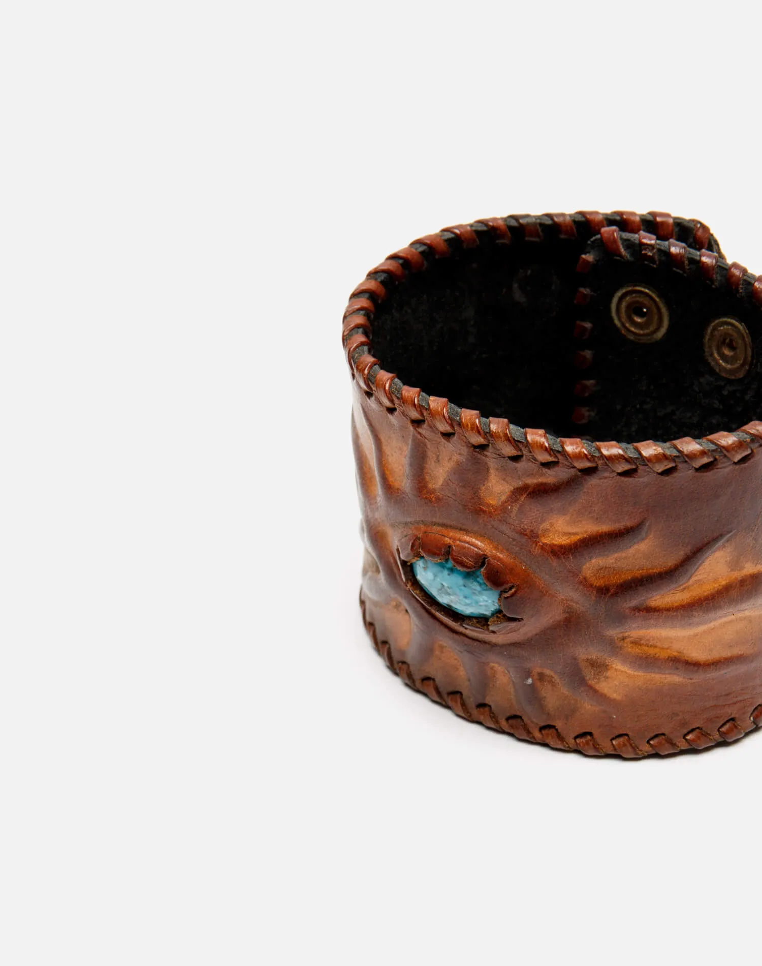 70s Leather Turquoise Cuff sold by Re/Done product image thumbnail 4