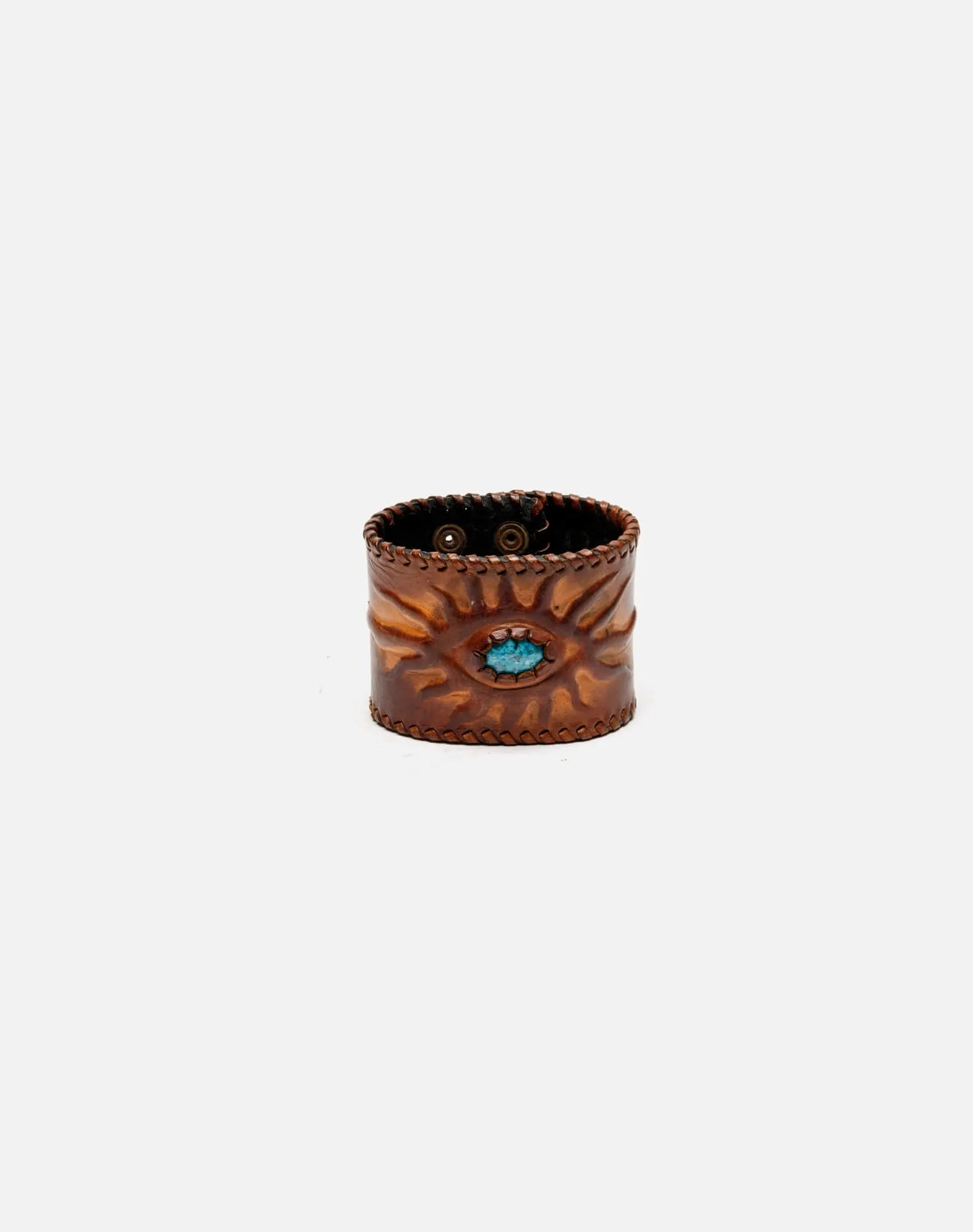 70s Leather Turquoise Cuff sold by Re/Done