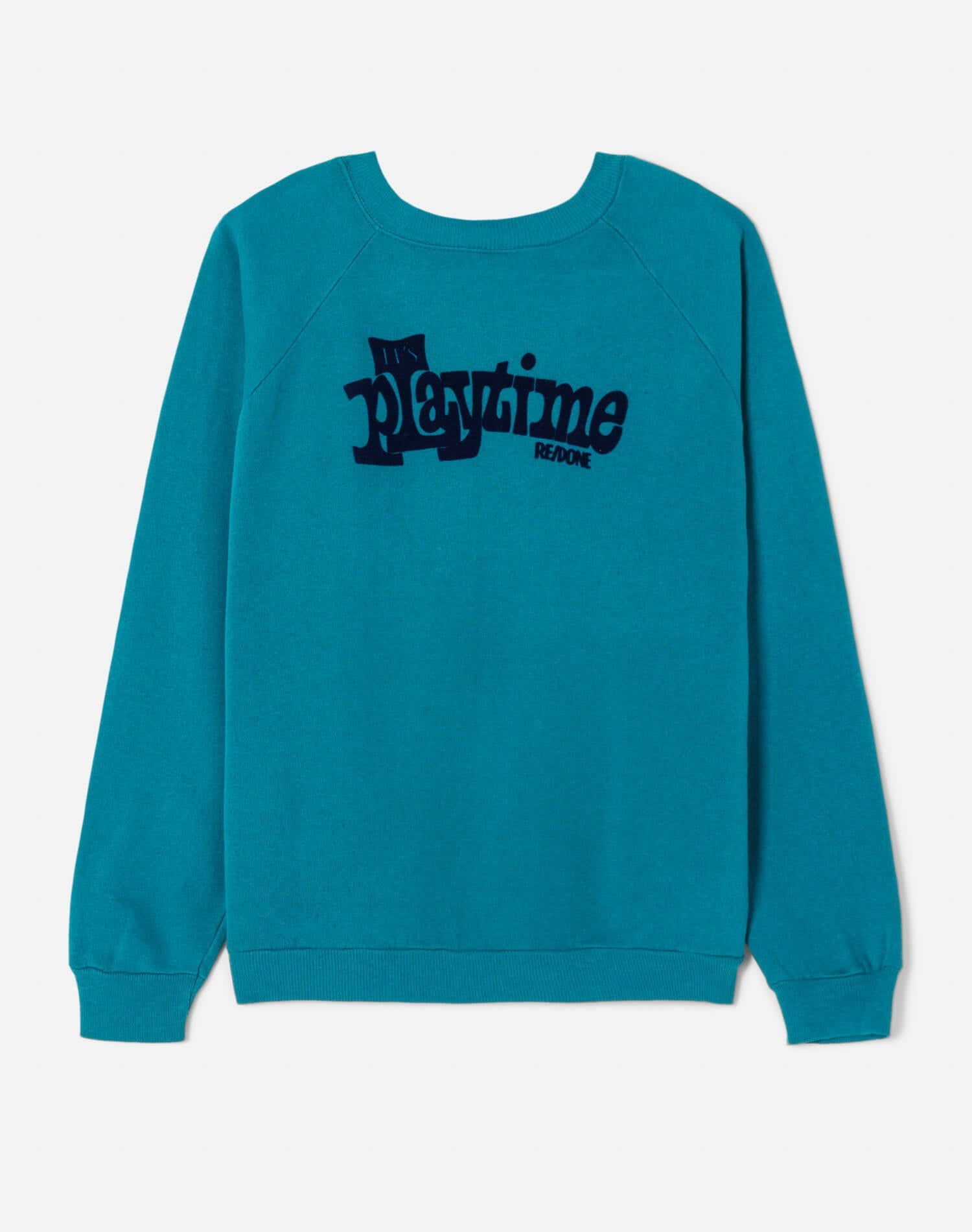 Upcycled "Playtime" Sweatshirt - Green sold by Re/Done