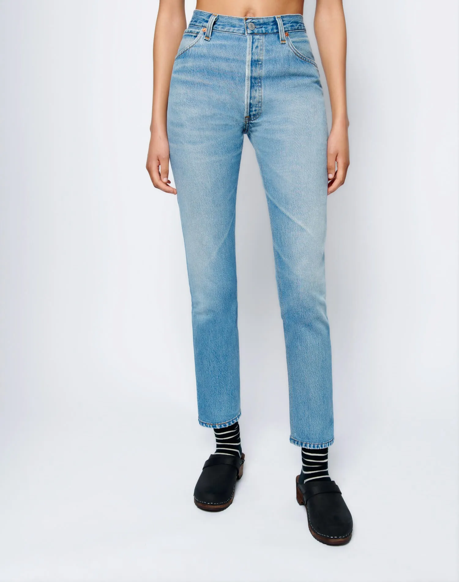 Levi's High Rise Ankle Crop - Indigo sold by Re/Done product image thumbnail 3