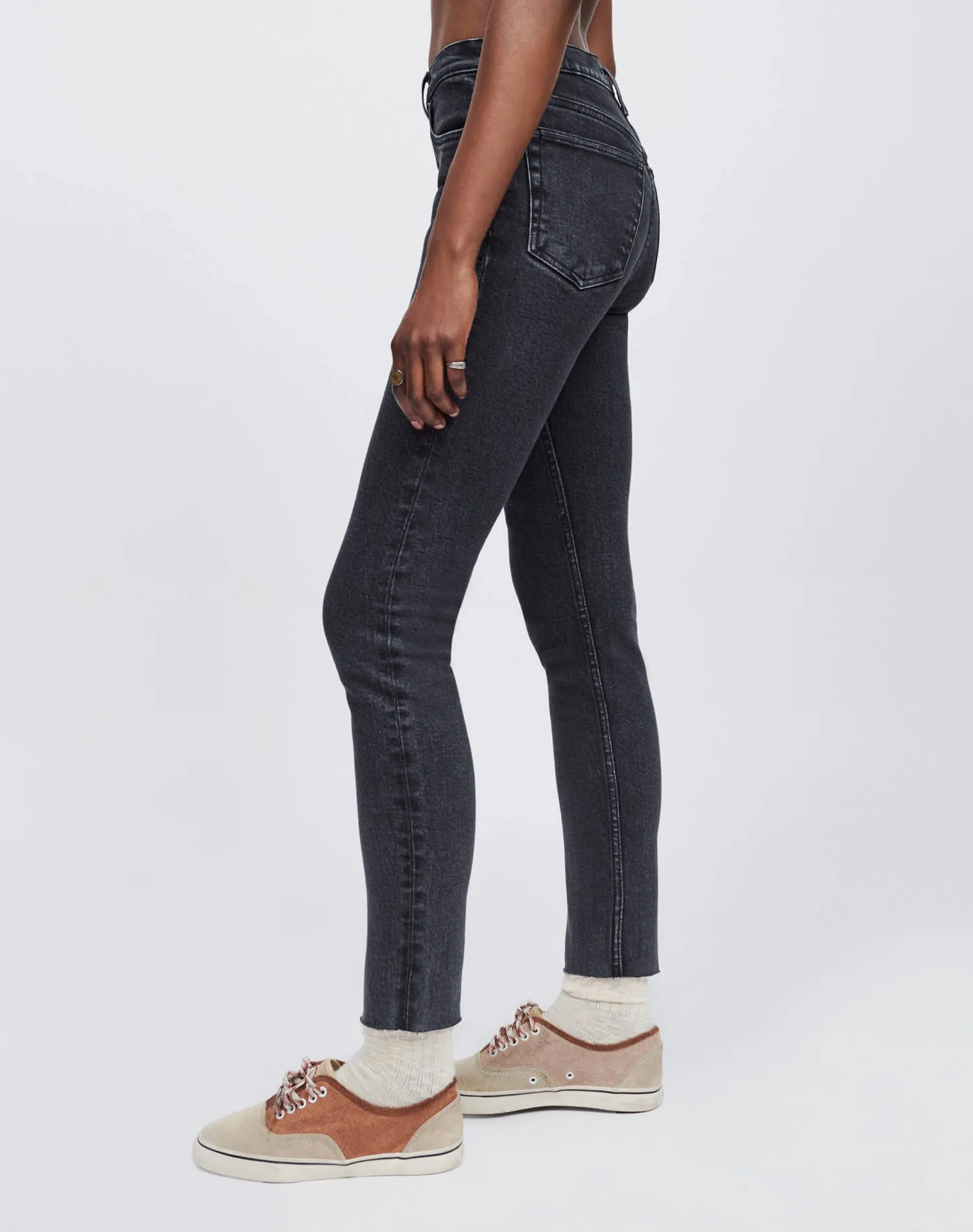 Extra Stretch High Rise Ankle Crop - Stoned Noir sold by Re/Done product image thumbnail 5