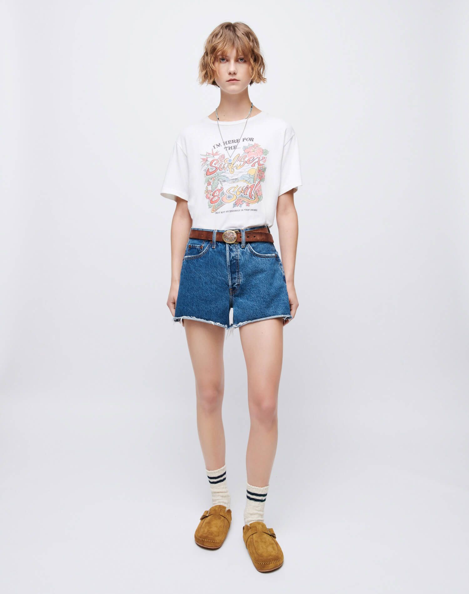 90s Easy "Surf Sex Sun" Tee - Vintage White sold by Re/Done product image thumbnail 4