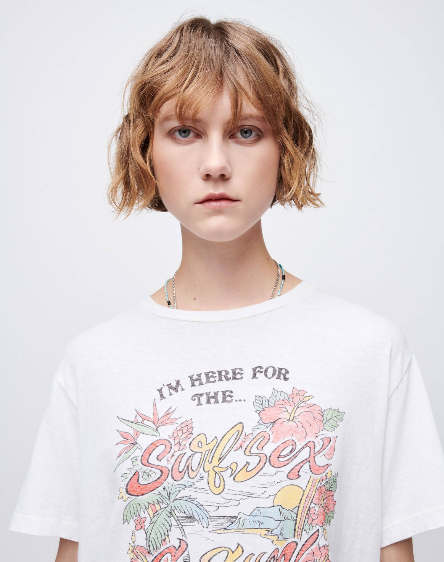 90s Easy "Surf Sex Sun" Tee - Vintage White sold by Re/Done product image thumbnail 5