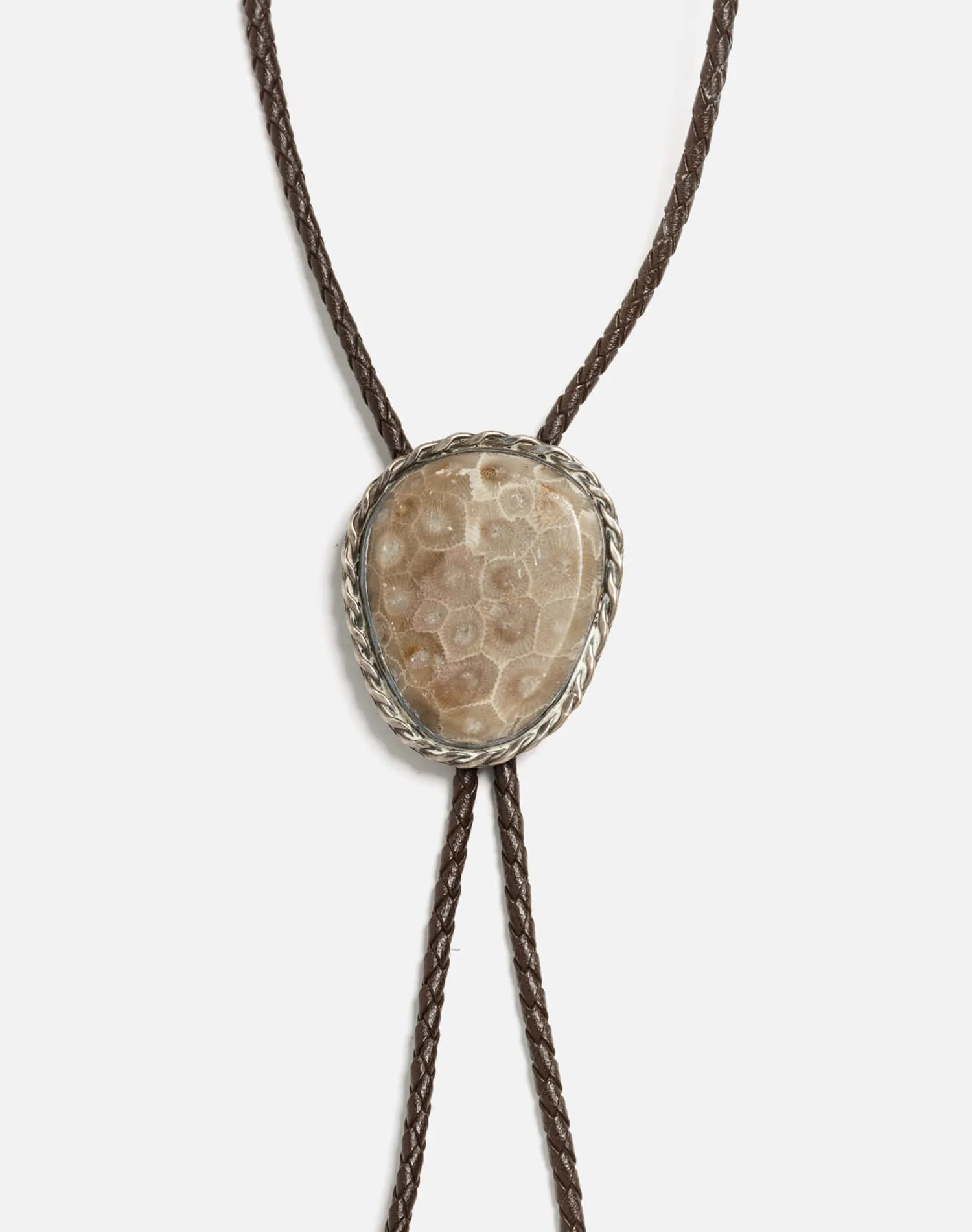 70s Sterling Tortuga Agate Bolo Tie sold by Re/Done product image thumbnail 2