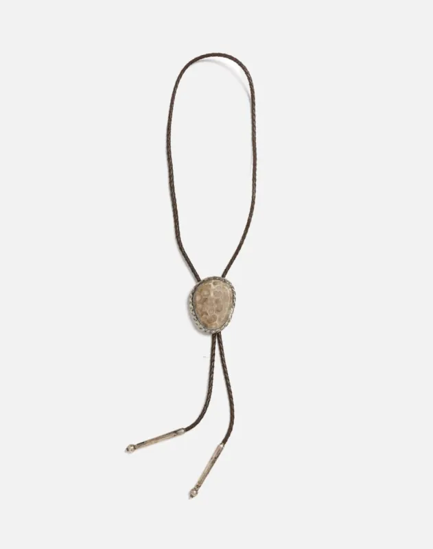 70s Sterling Tortuga Agate Bolo Tie sold by Re/Done