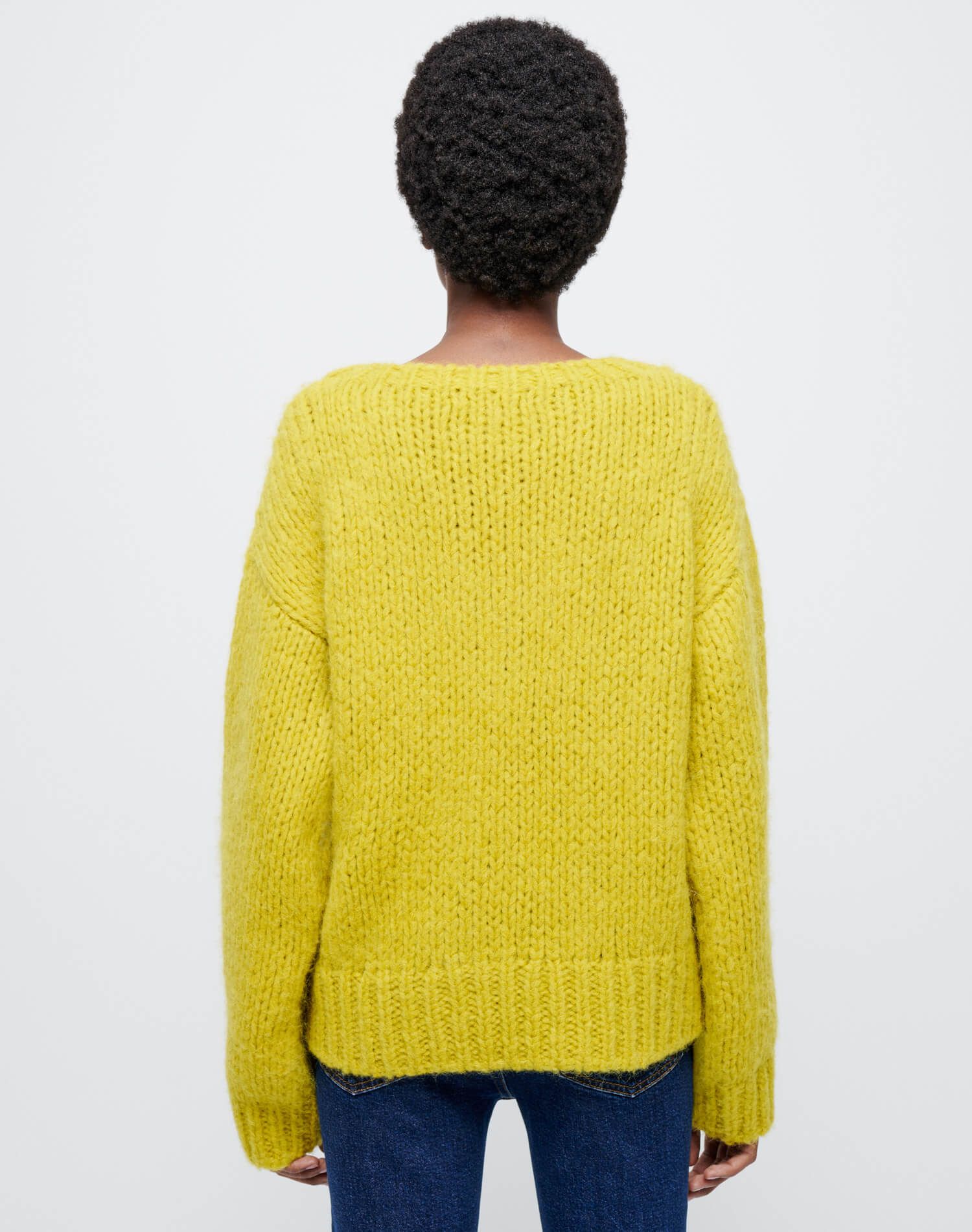 50s V Neck Pullover - Chartreuse sold by Re/Done product image thumbnail 4