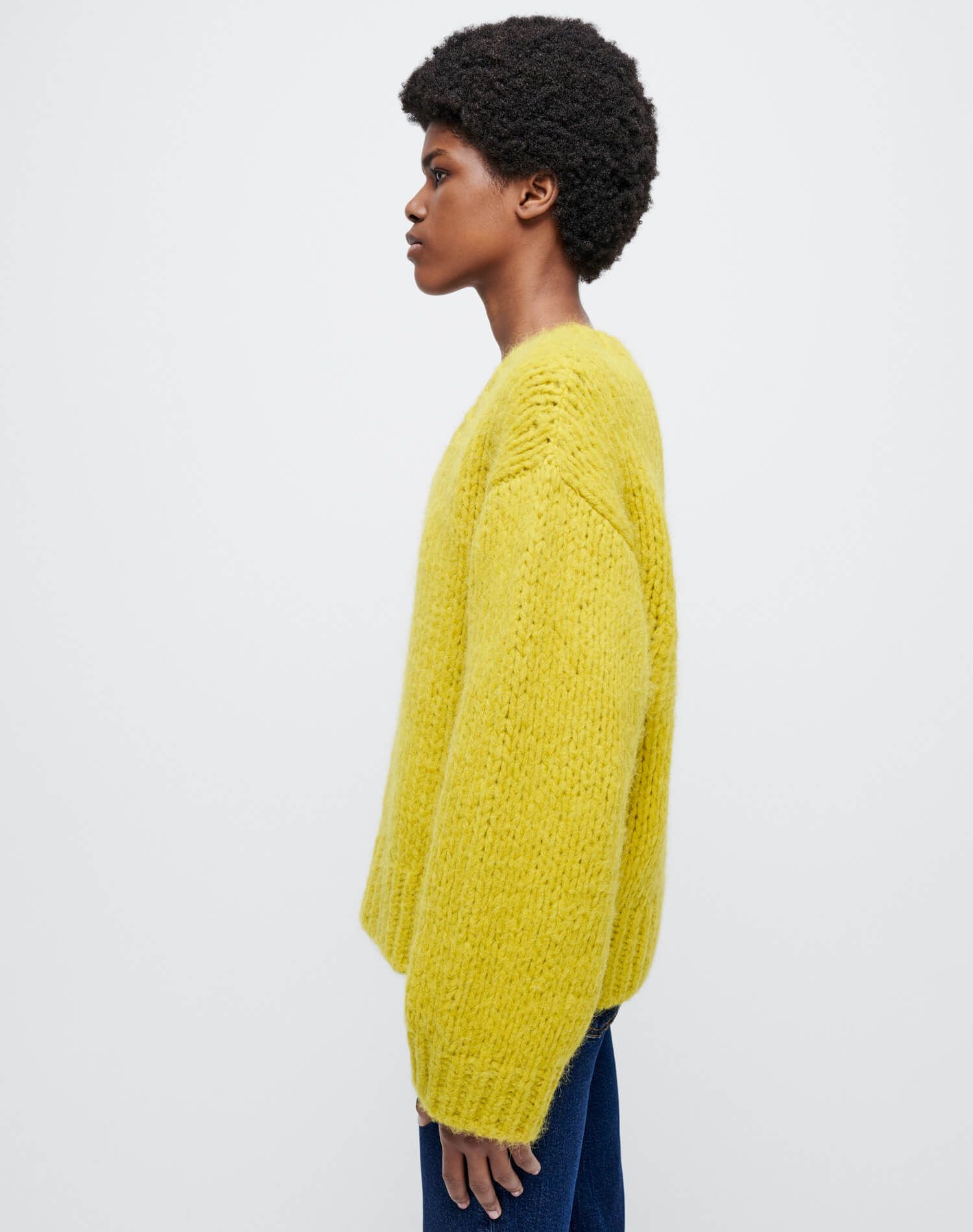 50s V Neck Pullover - Chartreuse sold by Re/Done product image thumbnail 3