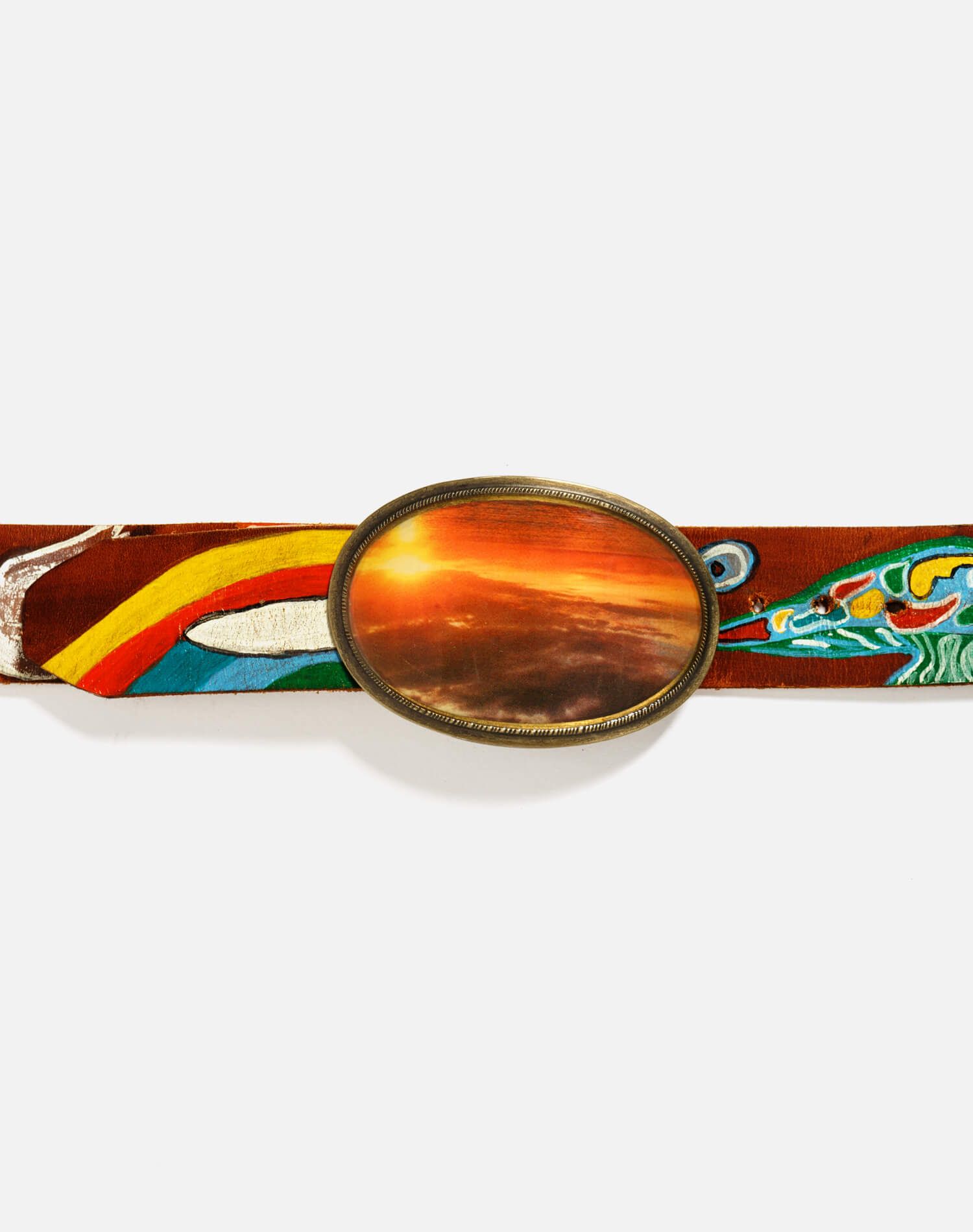 70s Sunset Buckle on Handpainted Belt -#14 sold by Re/Done product image thumbnail 4
