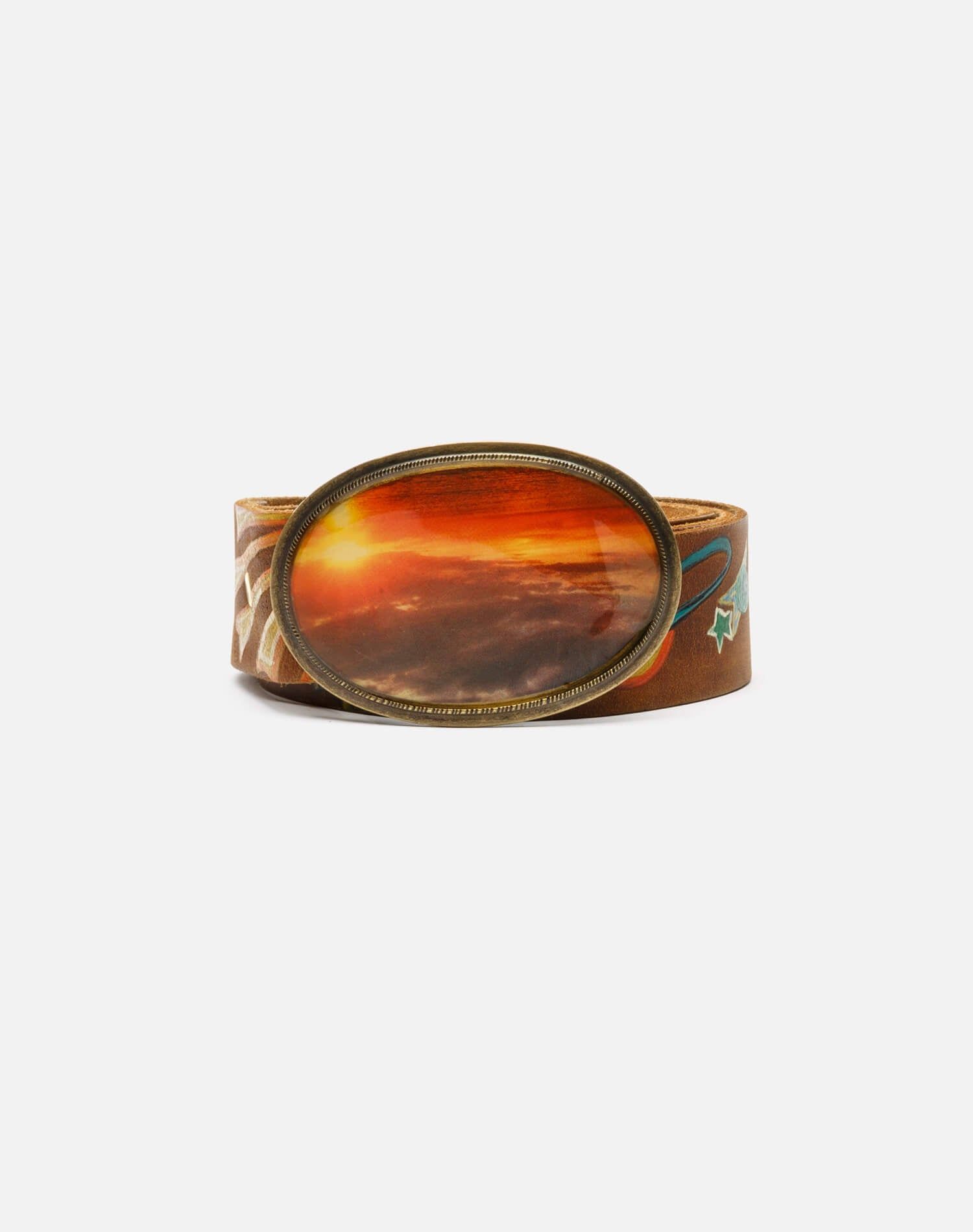 70s Sunset Buckle on Handpainted Belt -#14 sold by Re/Done