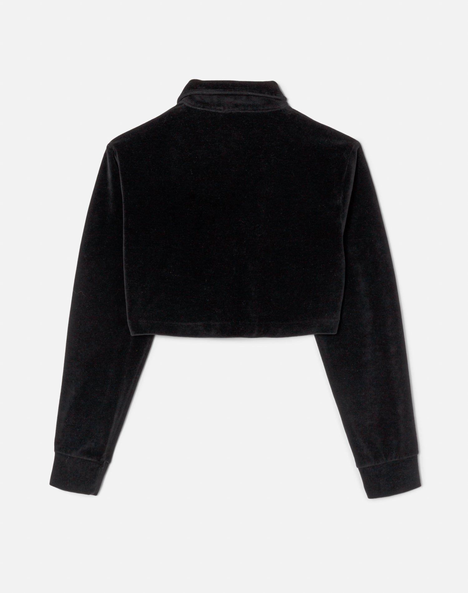 Cropped Velour Polo - Black sold by Re/Done product image thumbnail 2