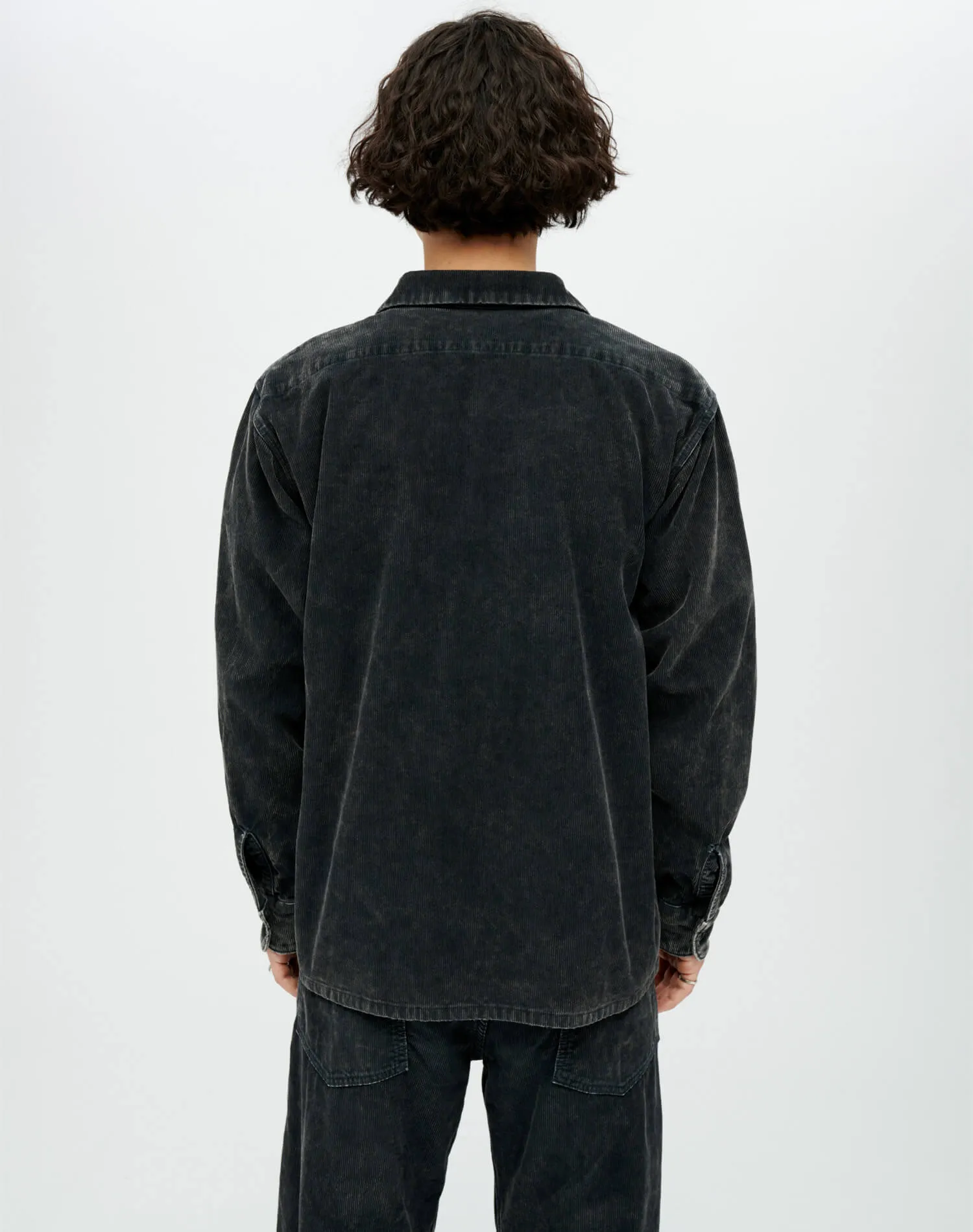 50s Corduroy Plaid Straight Bottom Shirt - Charcoal and Ash sold by Re/Done product image thumbnail 5