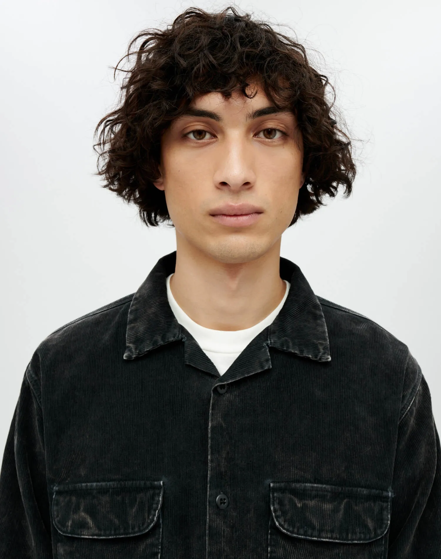 50s Corduroy Plaid Straight Bottom Shirt - Charcoal and Ash sold by Re/Done product image thumbnail 3