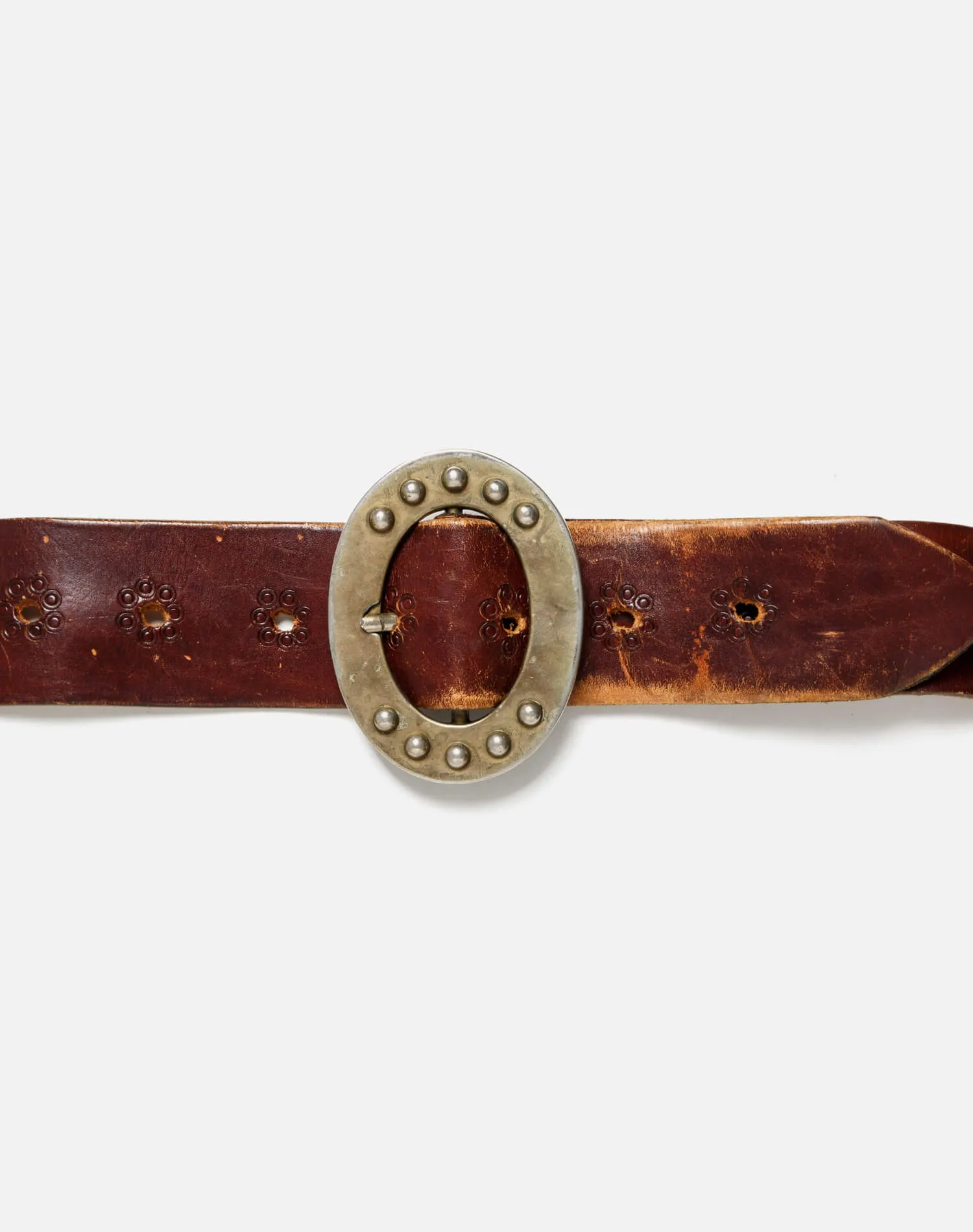 70s Brass Buckle on Embossed Belt sold by Re/Done product image thumbnail 4