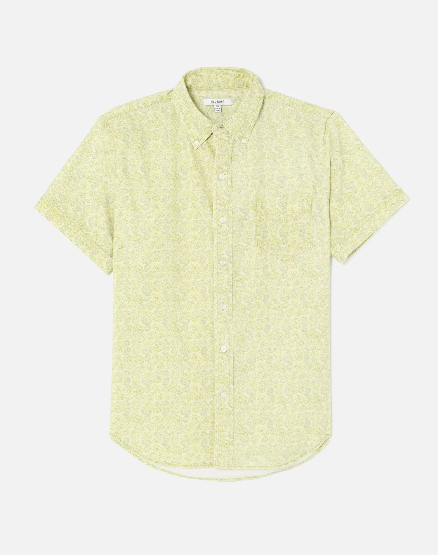70s Short Sleeve Shirt - Citrus Paisley sold by Re/Done
