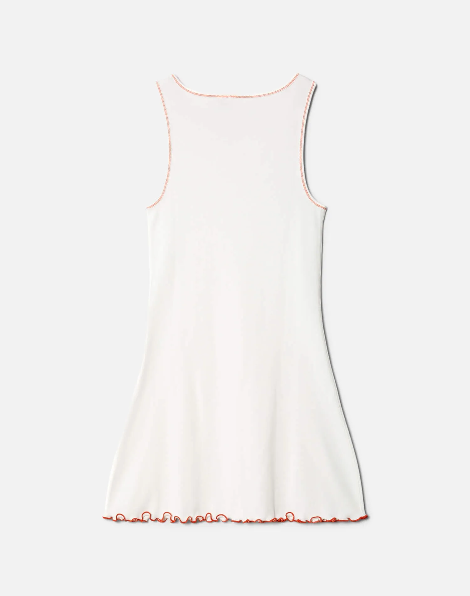 Sporty Contrast Dress - White With Persimmon sold by Re/Done product image thumbnail 2