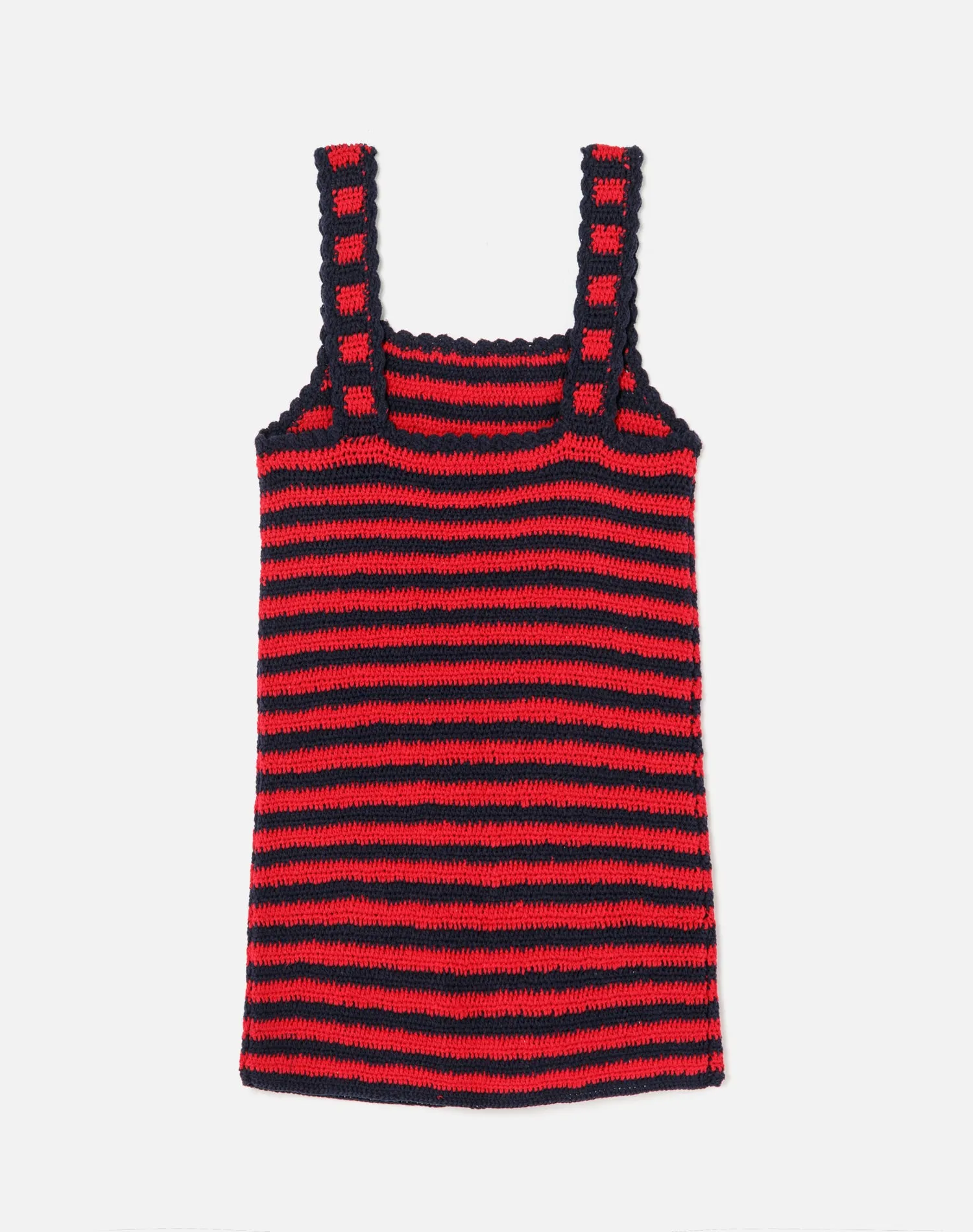 70s Crochet Dress - Red Navy Multi sold by Re/Done product image thumbnail 2