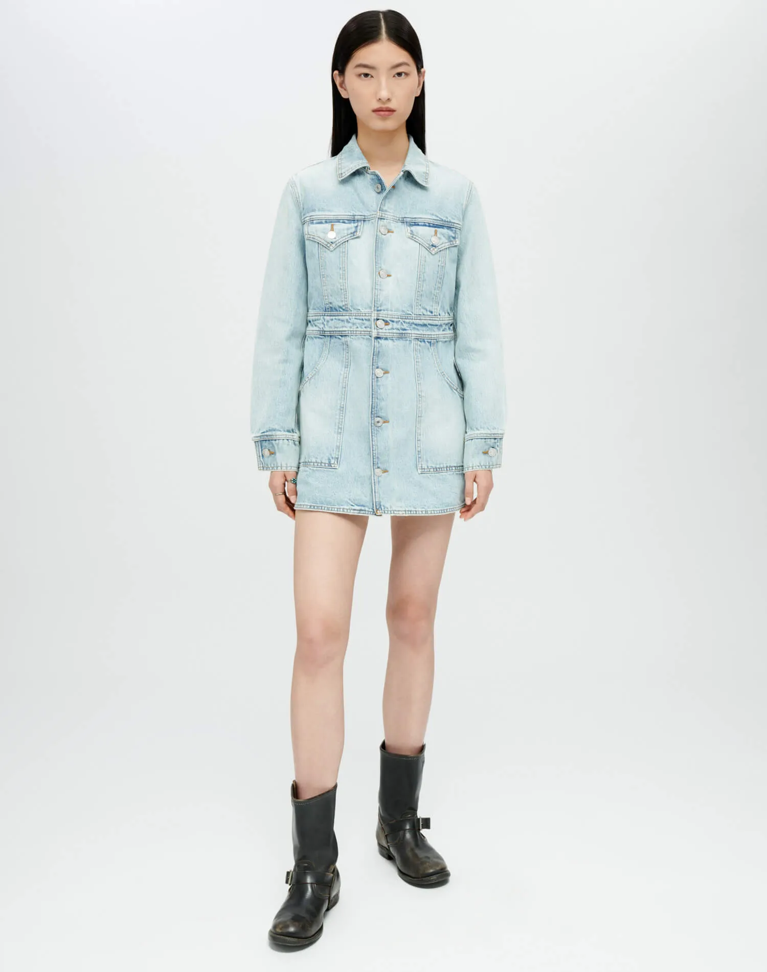 Trucker Dress - Opal Indigo sold by Re/Done product image thumbnail 2