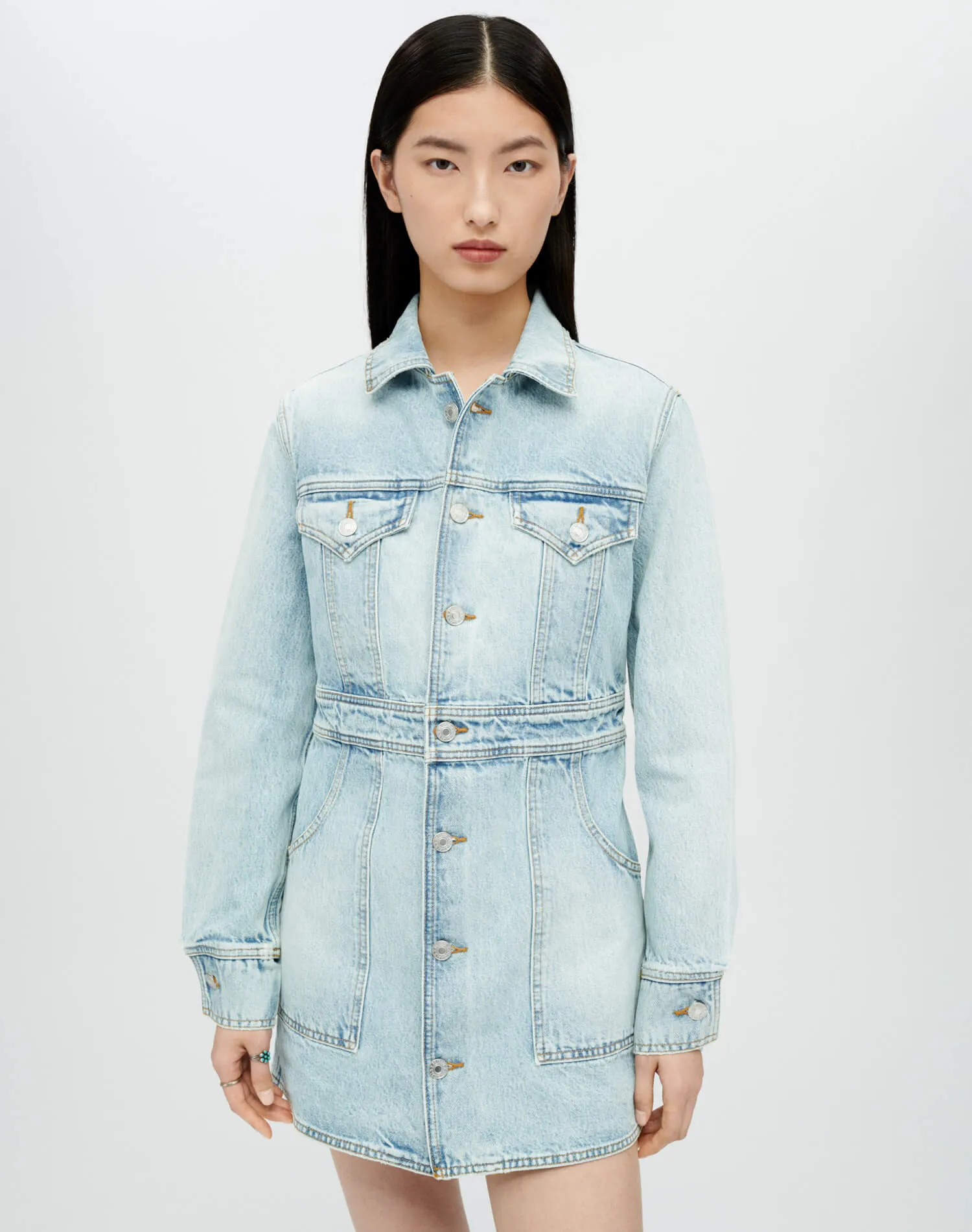 Trucker Dress - Opal Indigo sold by Re/Done
