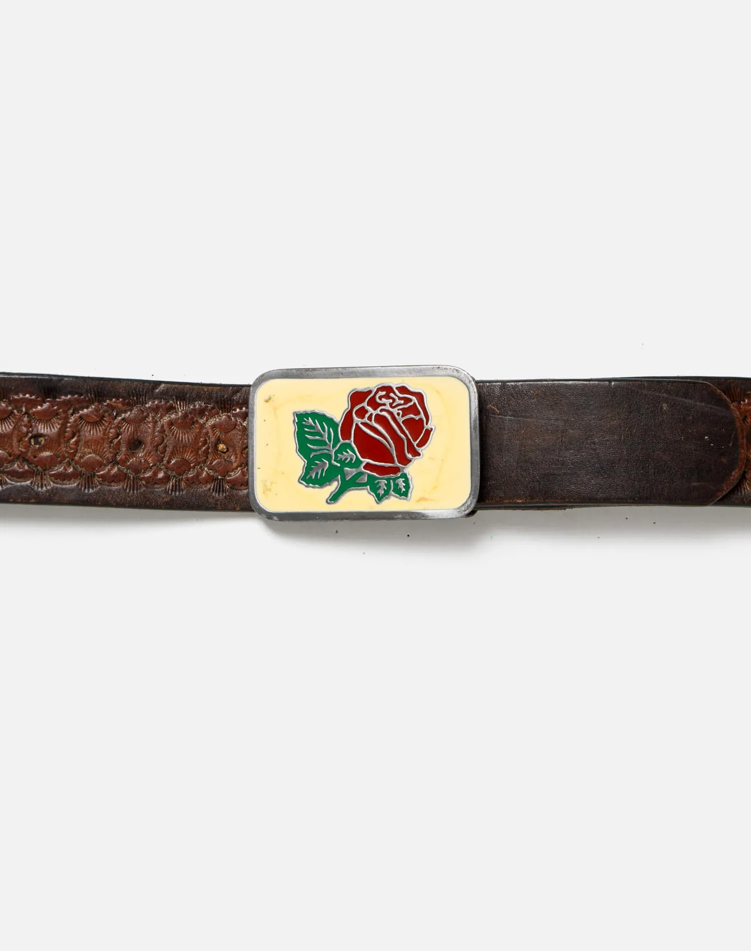 70s Painted Rose Buckle on Braid Detail Belt sold by Re/Done product image thumbnail 4