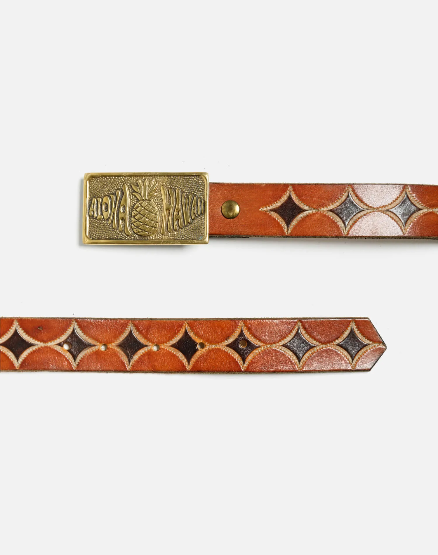 70s Aloha Brass Buckle on Embossed Belt sold by Re/Done product image thumbnail 2