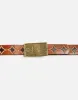 70s Aloha Brass Buckle on Embossed Belt sold by Re/Done